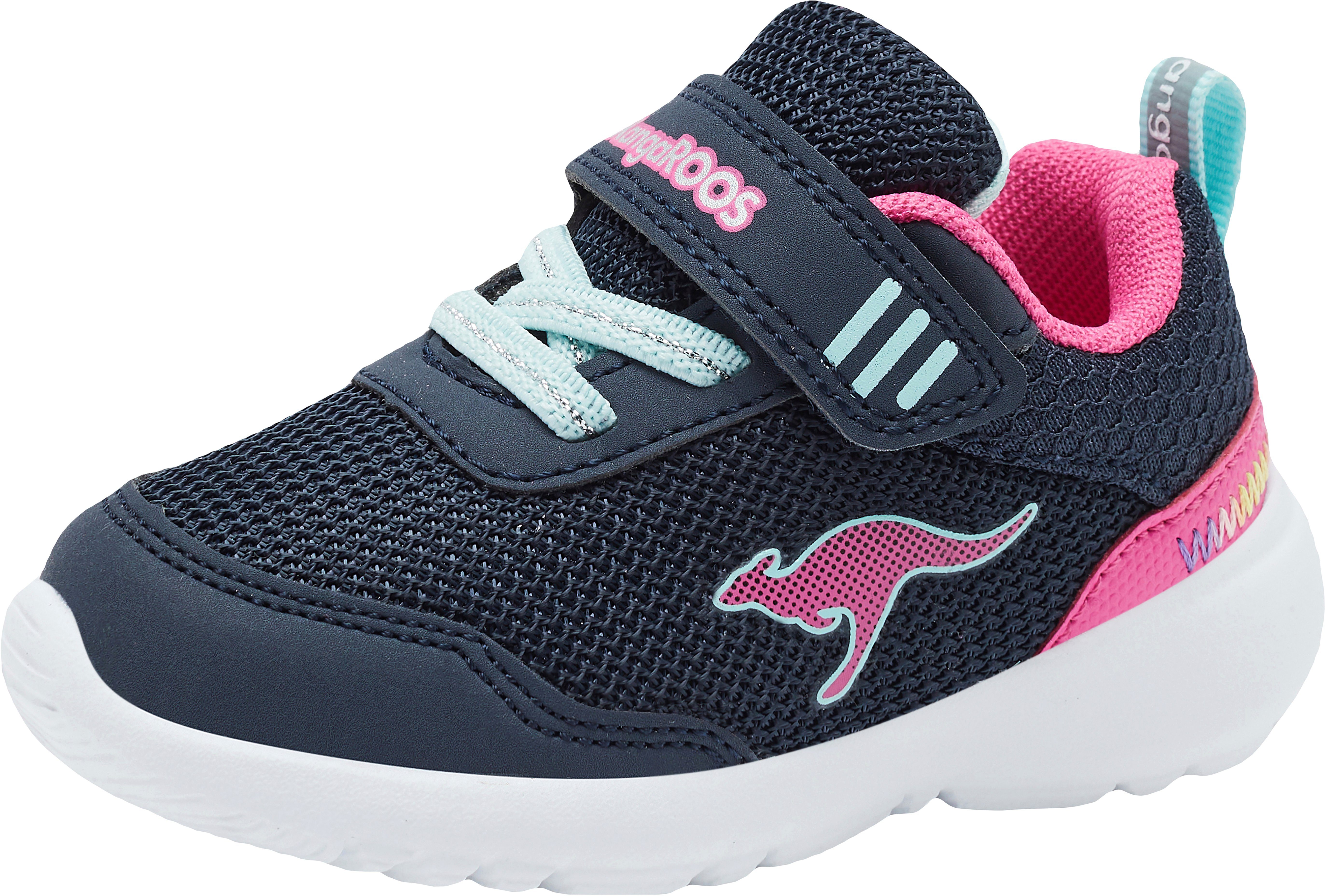 mit navy-pink EV Klettverschluss KY-Lilo KangaROOS Sneaker