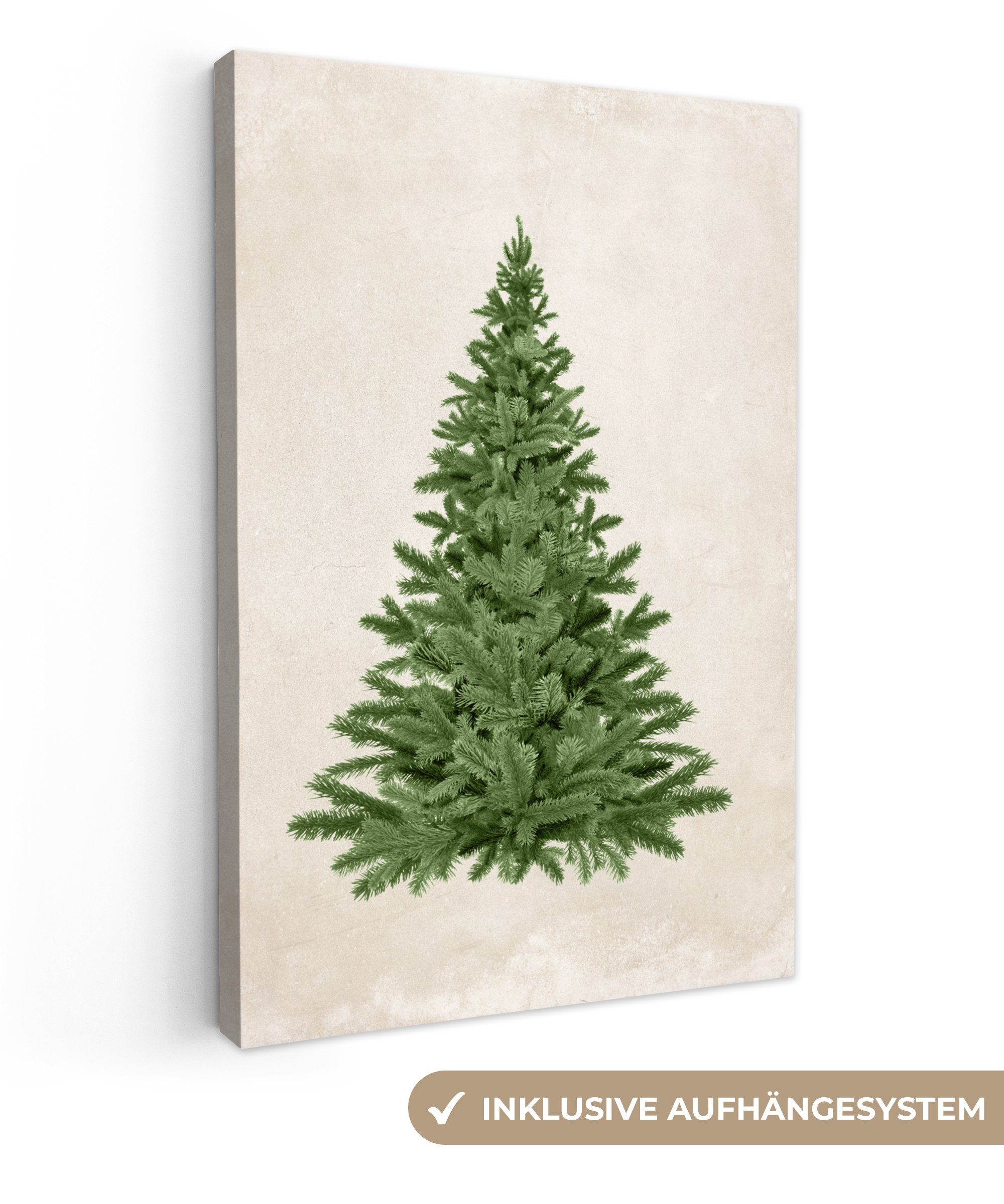 OneMillionCanvasses® Leinwandbild Weihnachtsbaum - Grün - günstig online kaufen