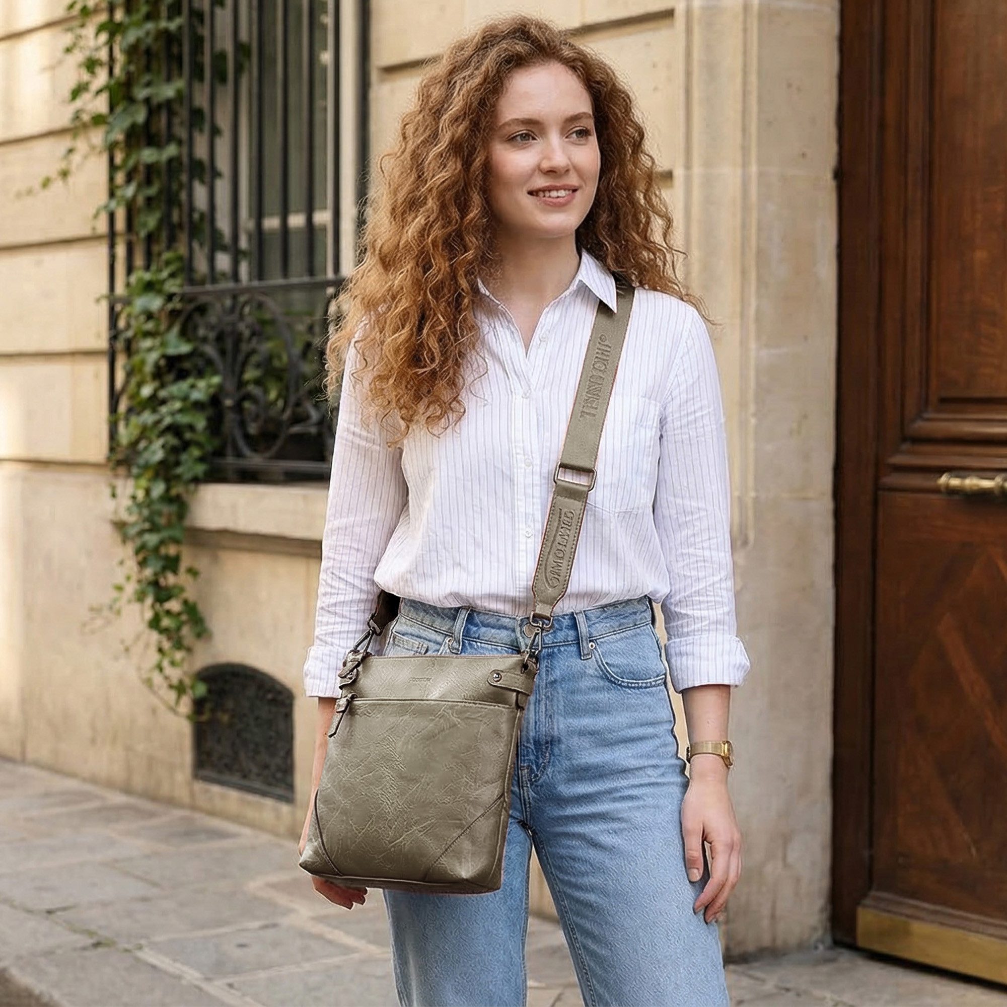 TANTOMI Umhängetasche Damen Schultertasche Mittelgroß mit Vielen Fächern Freizeit leicht, Damen Handtasche Henkeltasche Schultertasche Crossbody Bag – Bild 2 von 5