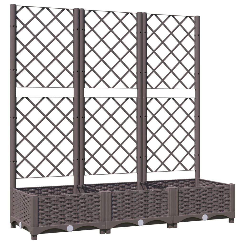 vidaXL Rankgitter 120 x 40 x 1215 cm Hochbeet mit Rankgitter aus PP 120x40x121,5 cm für