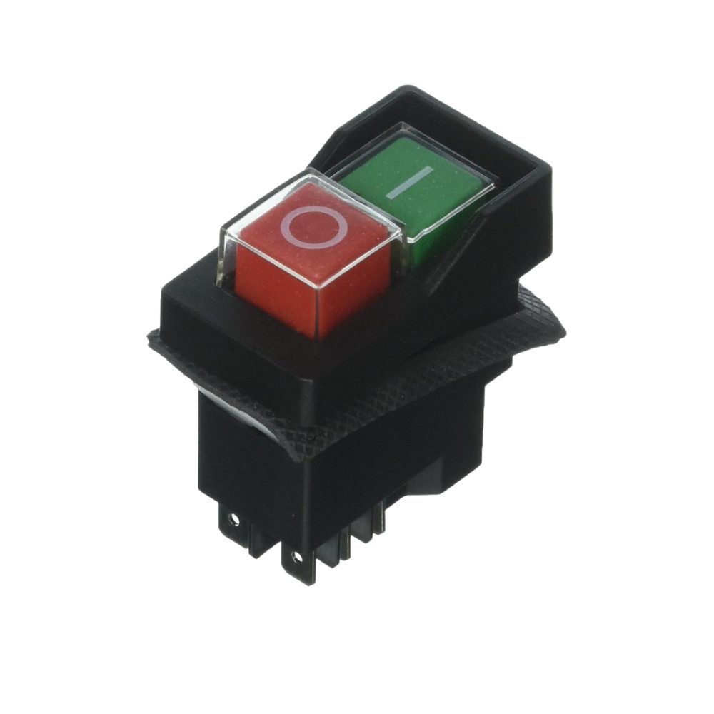 Trade-Shop Переключатель Ein/Aus-Schalter Hauptschalter Geräteschalter 16A 230V IP54 mit 5 Pins, Anschluss über 5 Kontakte / mit Flachdichtung und einer PVC-Abdeckung