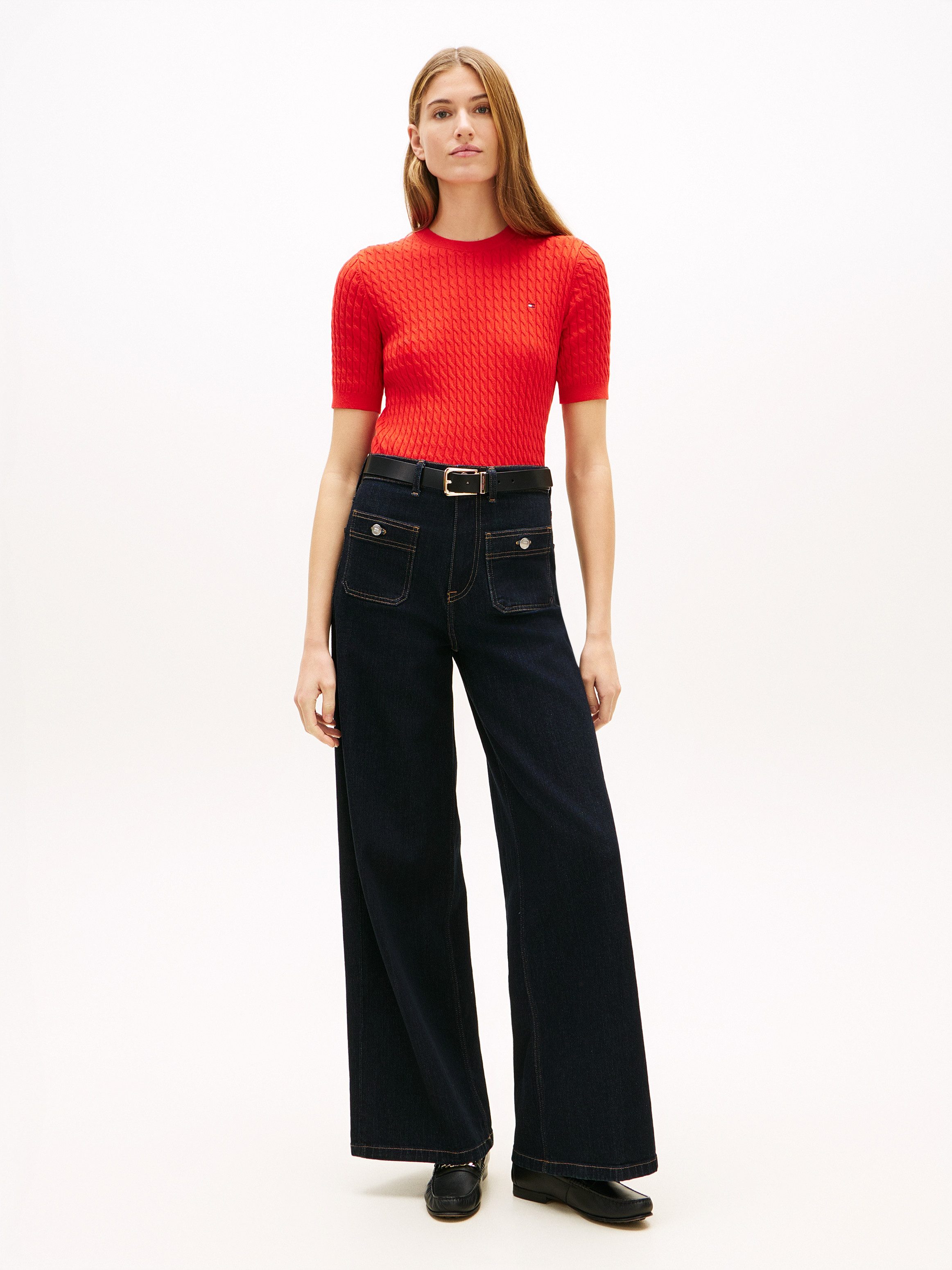 Tommy Hilfiger 5-Pocket-Jeans DNM RINSE 70's WIDE LEG HW