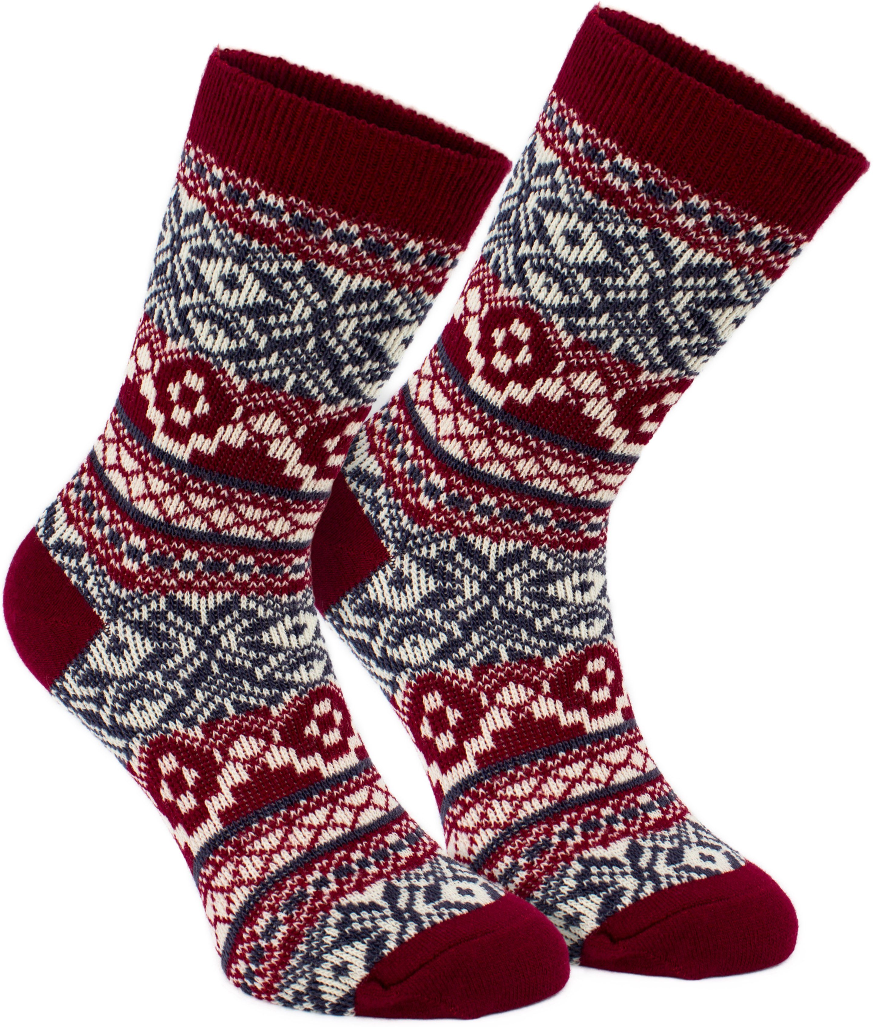 BRUBAKER Norwegersocken Kuschelsocken Geschenkset für Frauen (Warme dicke Wintersocken - Gemütlich, 4-Paar, Set) warme Damen Socken Set im Winter Norwegen Design