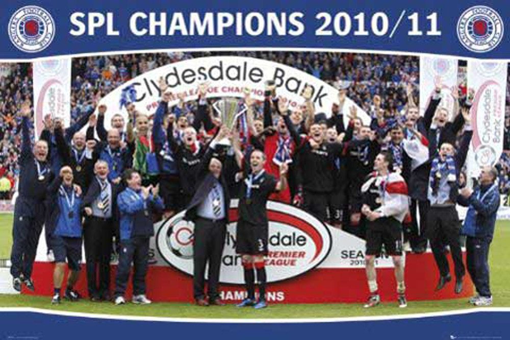 Poster Fußball - Poster - Rangers - SPL Winners 10/11
