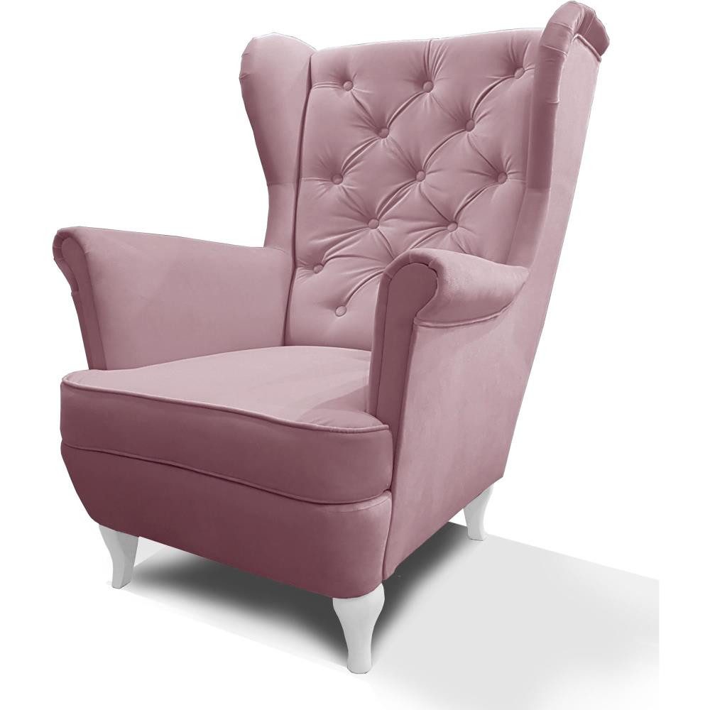Beautysofa Ohrensessel Sessel FALCO Chesterfield Wohnzimmersessel günstig online kaufen