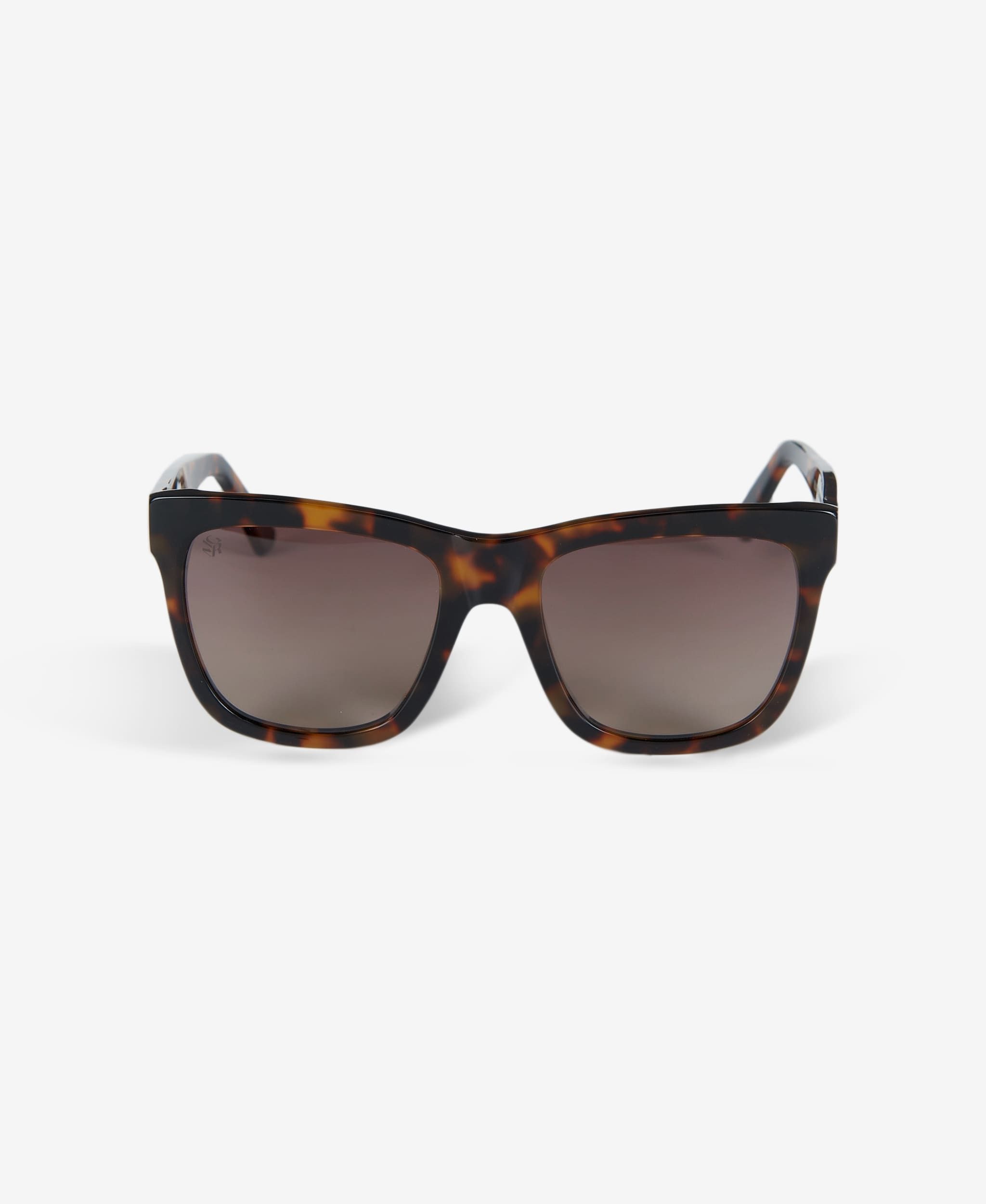 GLAMIRA Sonnenbrille Quadratische Glänzende Klassische Havana-Damensonnenbrille (1-St) mit polarisierten Linsen