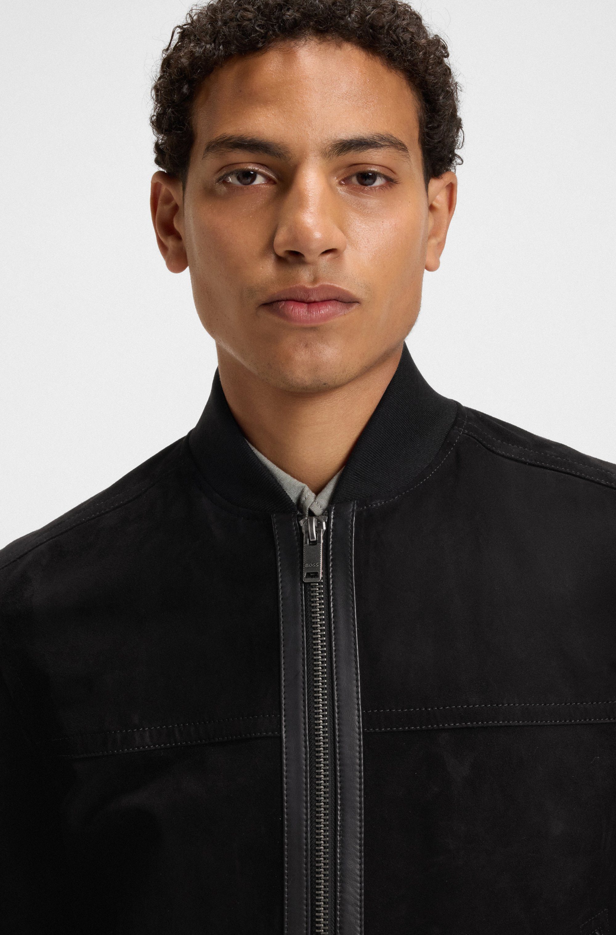 BOSS ORANGE Lederjacke Johice aus weichem Ziegennappaleder Premium Herrenmo günstig online kaufen