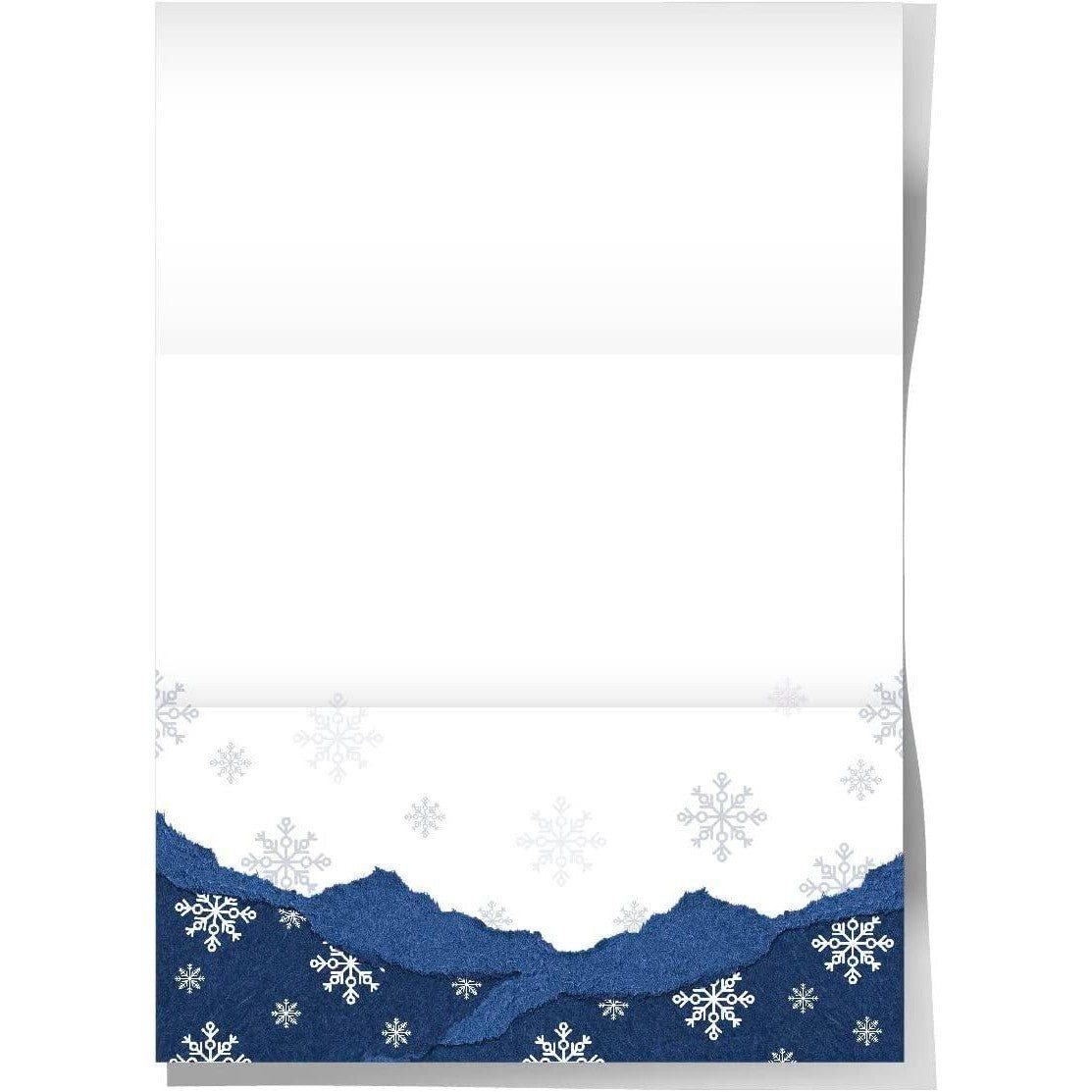 Logbuch-Verlag Klappkarte 100 Blatt modernes Weihnachtsbriefpapier - Briefpapier Weihnachten DIN