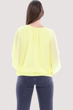 malito more than fashion Chiffonbluse 6296 mit breitem Bund Einheitsgröße