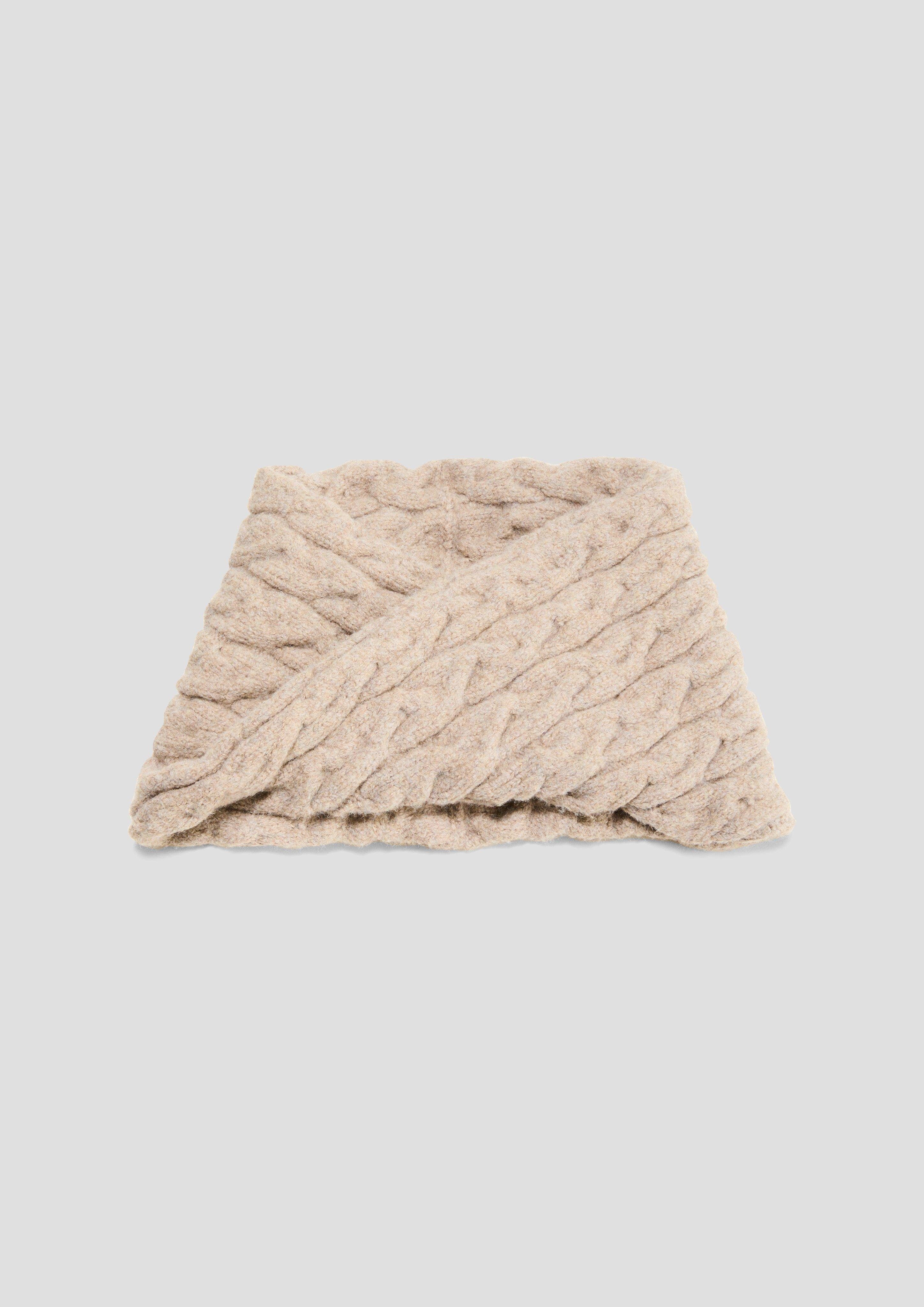 sandfarben Halstuch Baumwollmix Loop-Schal s.Oliver aus