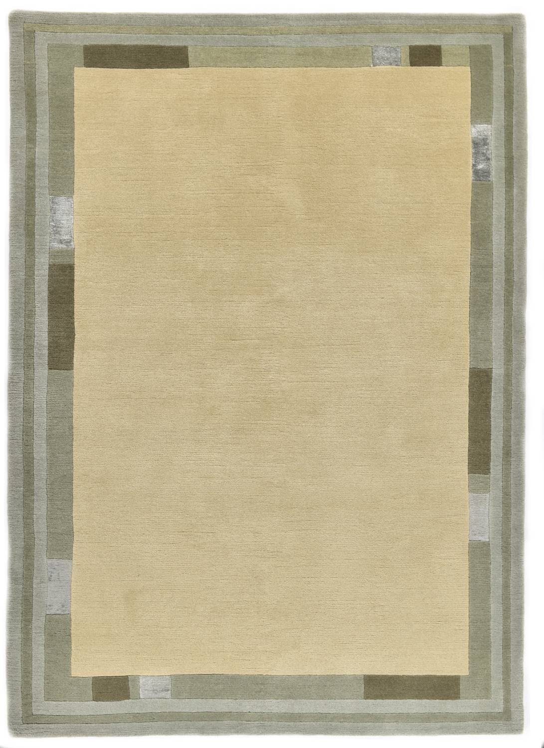 Teppich Gurkha, THEKO, Rechteckig, 162 x 230 cm, light green