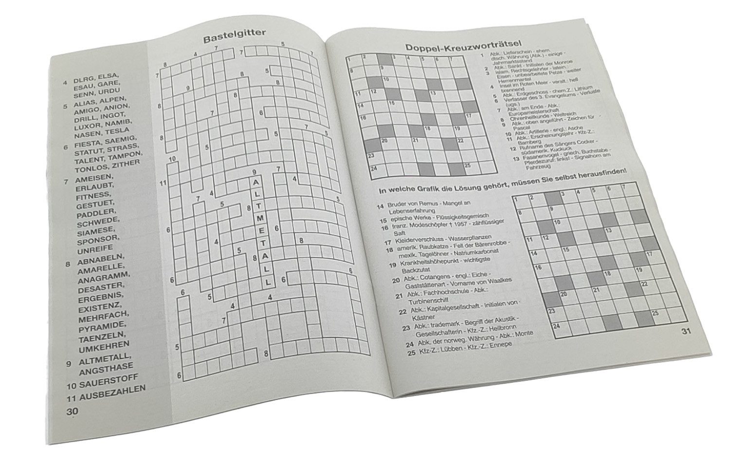 HundB Spiel Rätselheft A4 in Großer Schrift, 8 Rätselarten, Magazin Heft Puzzle Großdruck Kreuzworträtsel Denksport