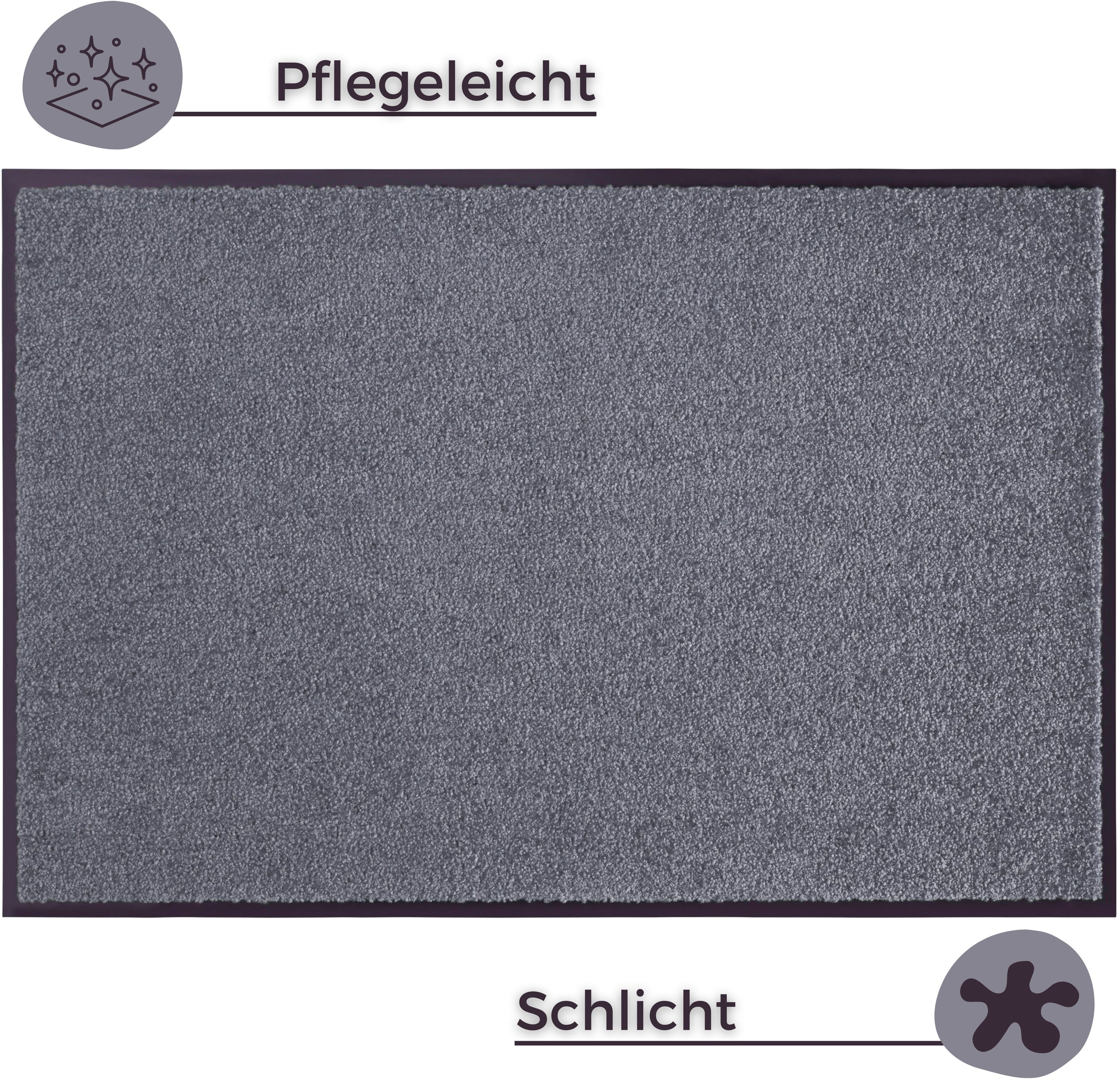 OTTO home Fußmatte Clean & Walk, rechteckig, Höhe: 7 mm, Schmutzfangmatte, Türmatte, In- und Outdoor, Teppich, Läufer, waschbar