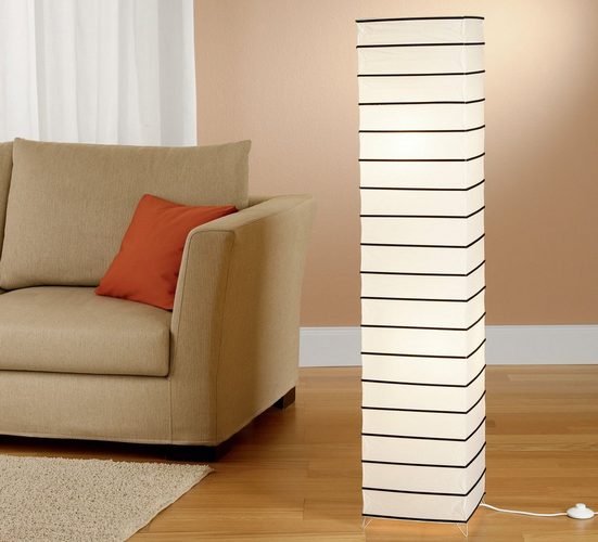 TRANGO LED Stehlampe, 1215RGBW Stehlampe *ASIA* Reispapierlampe