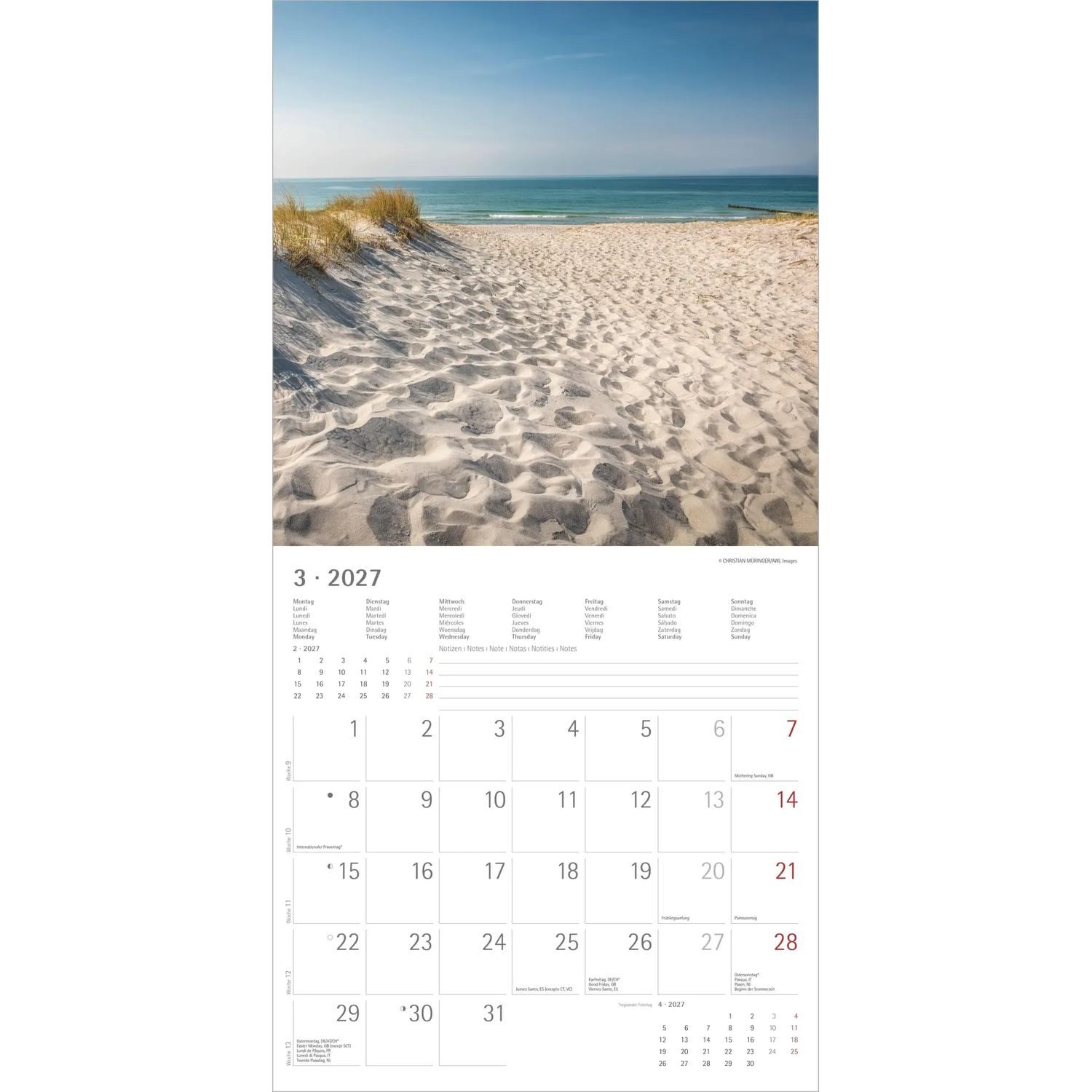 NEUMANN Wandkalender Seeblicke 2027