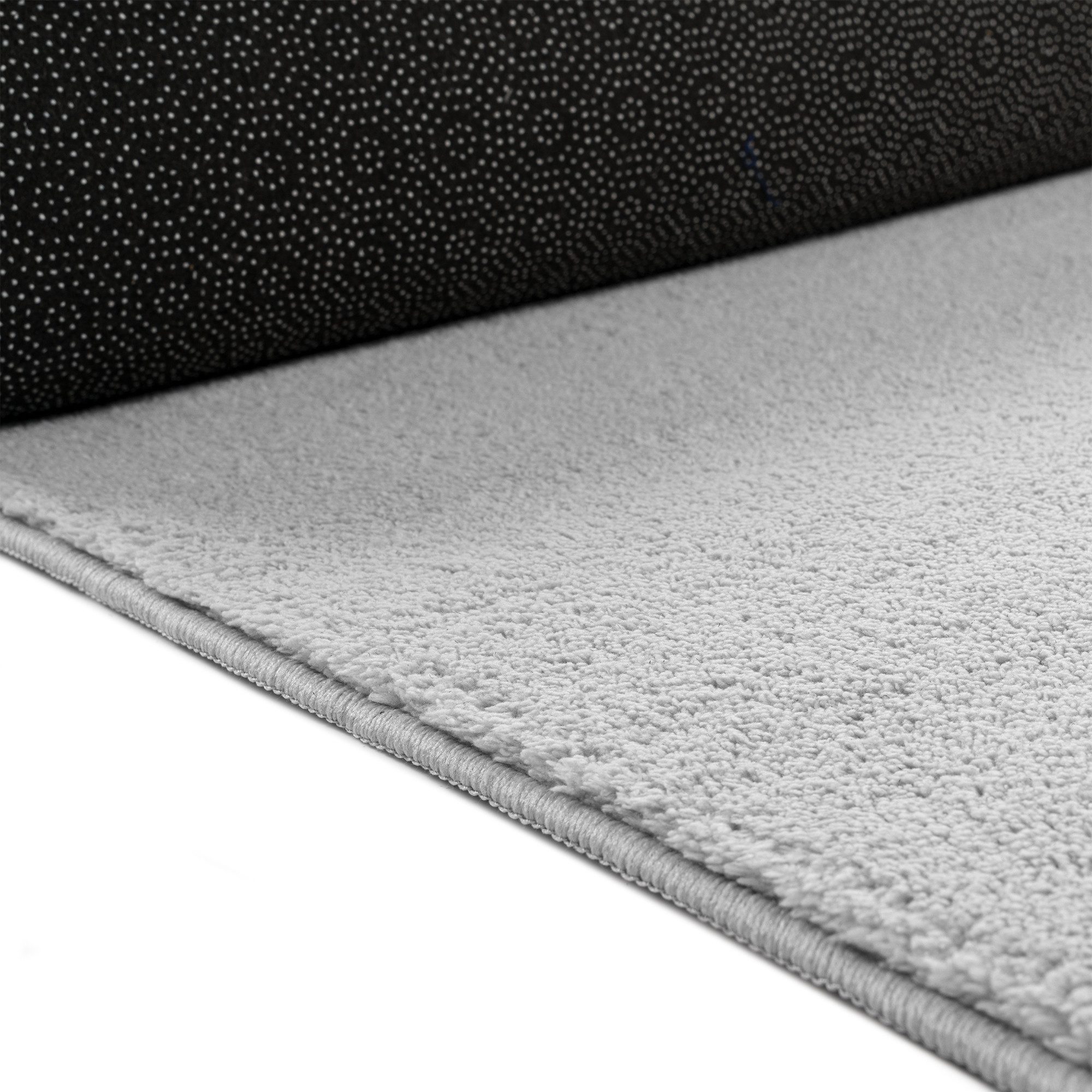 TeppichHome24 Teppich Teppich silber weich dekorativ pflegeleicht, rechteckig – Bild 4 von 5