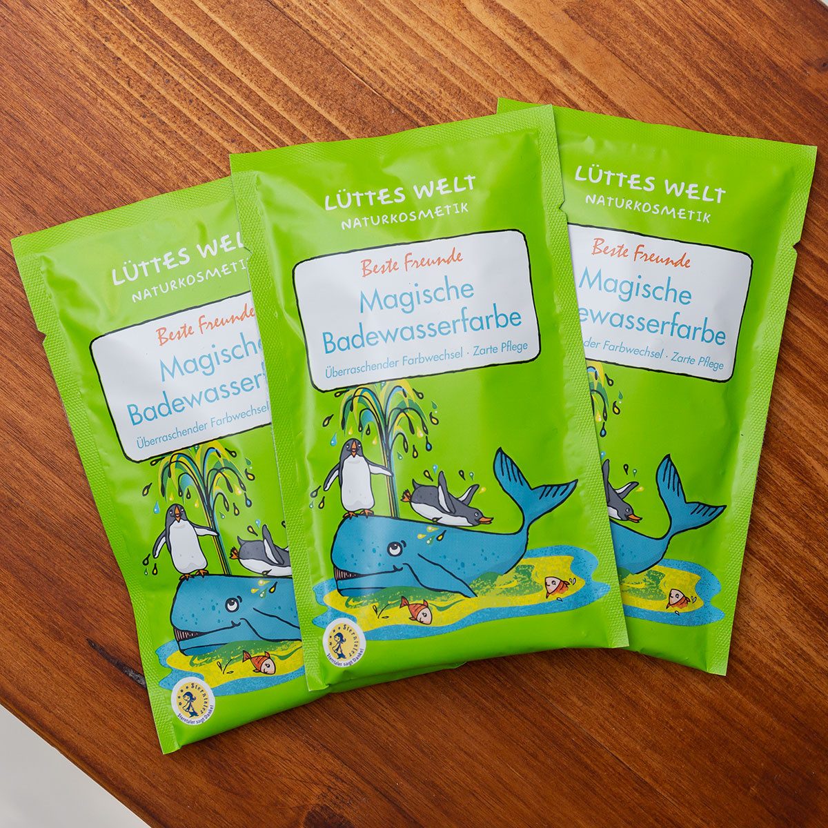 ACCENTRA Pflege-Geschenkset Beste Freunde, toller Farbwechsel von blau nach grün