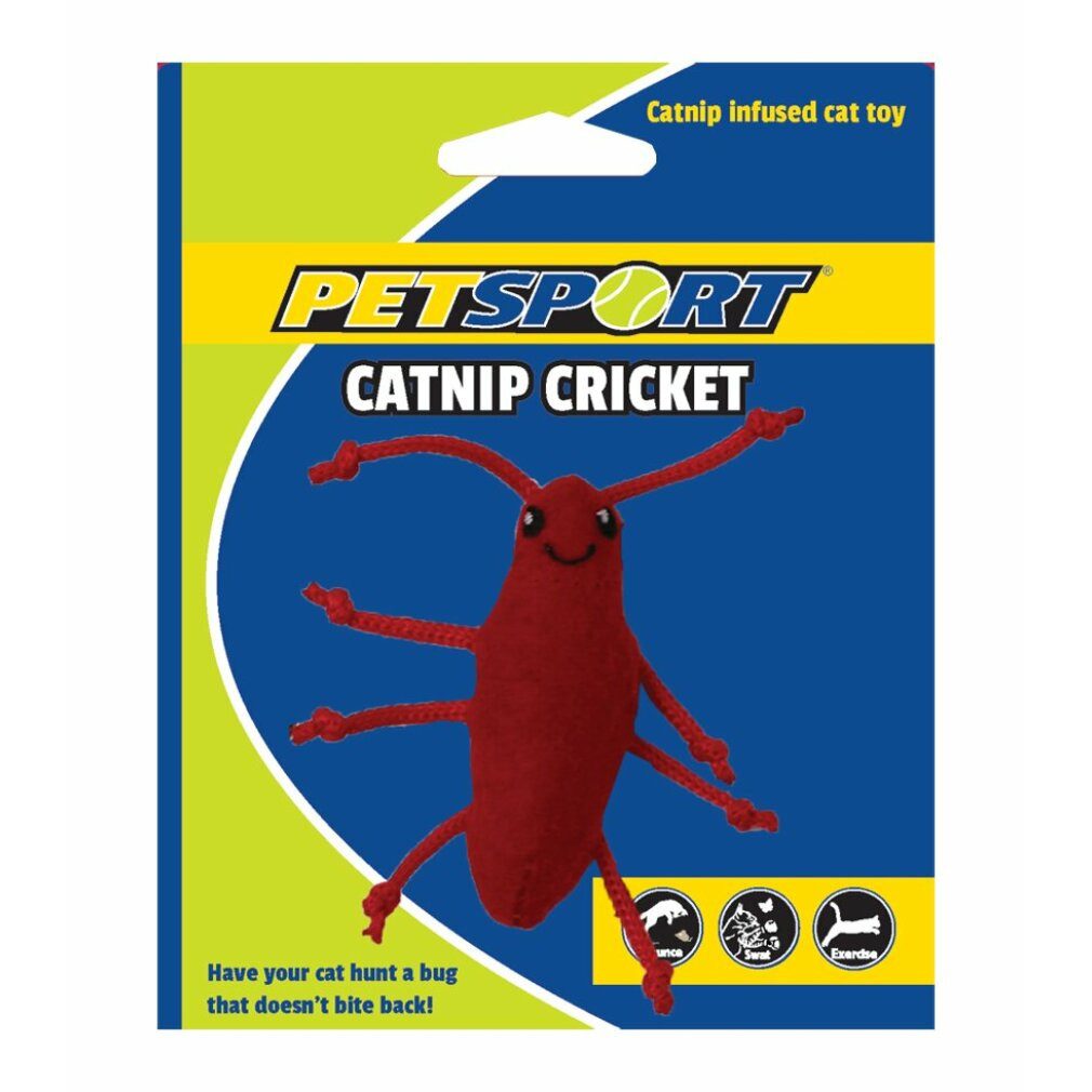 Petsport Tierkuscheltier Catnip Cricket Rood