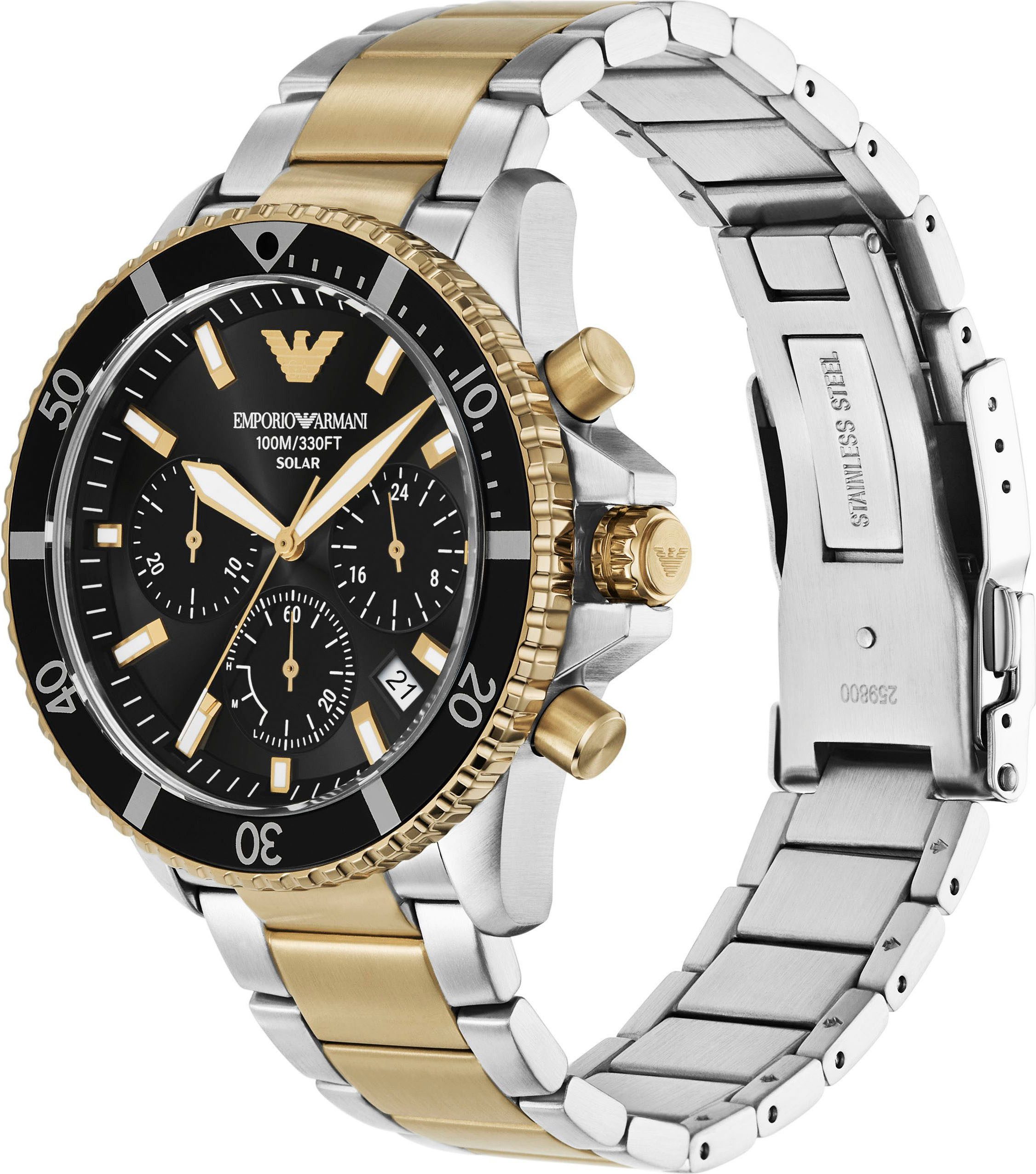 Emporio Armani Chronograph AR11680, Armbanduhr, Solar, Herrenuhr, Edelstahl günstig online kaufen