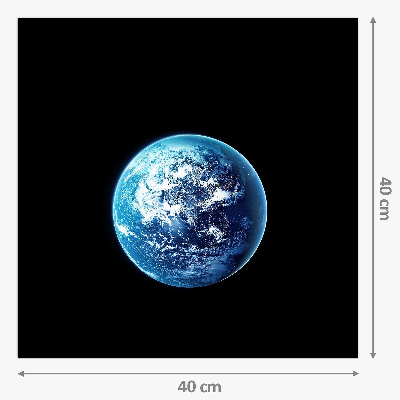 Küchenrückwand Planet Primedeco Spritzschutz Glas Erde