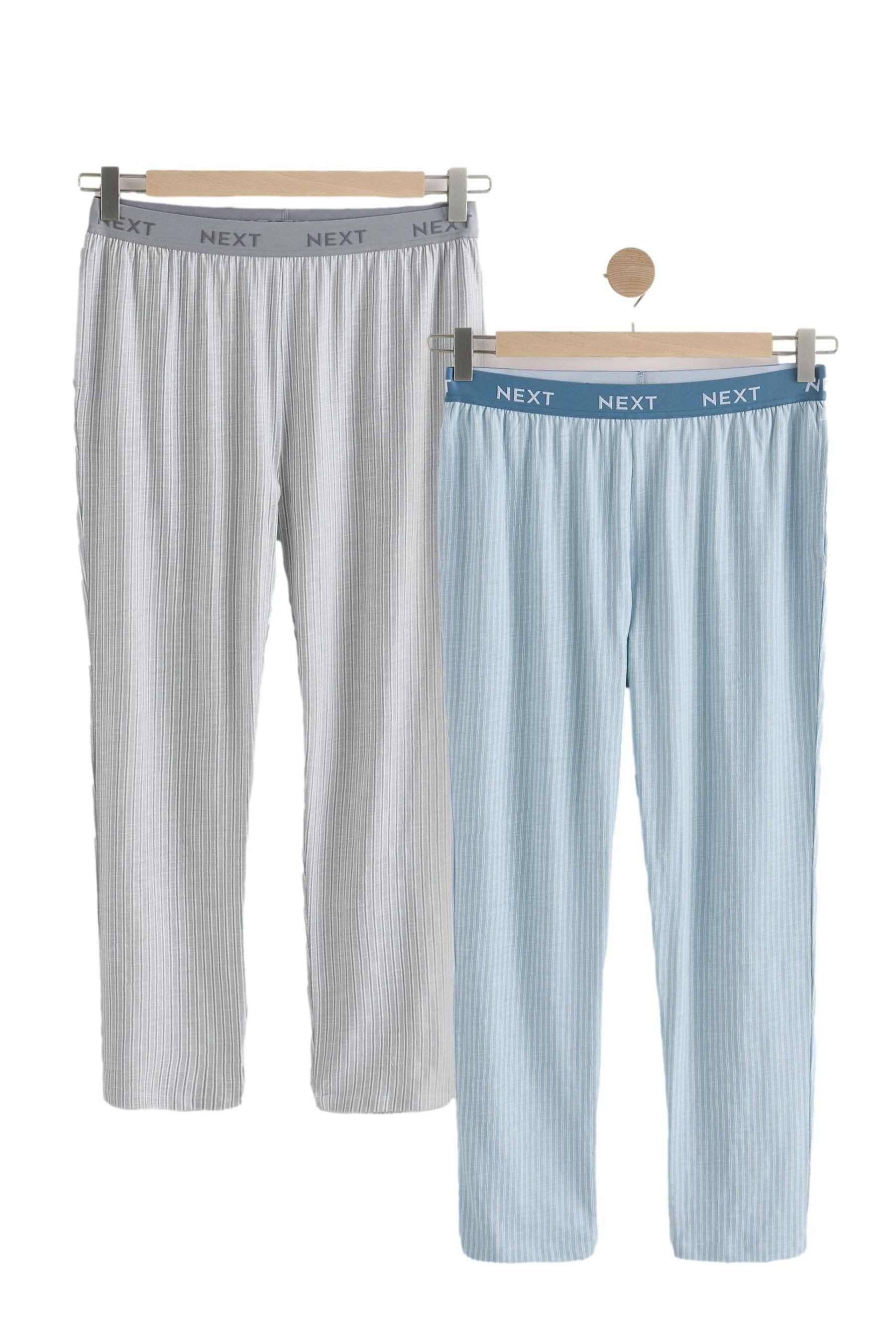 Pyjamahose Gestreifte Jersey-Schlafanzughosen im 2er-Pack
