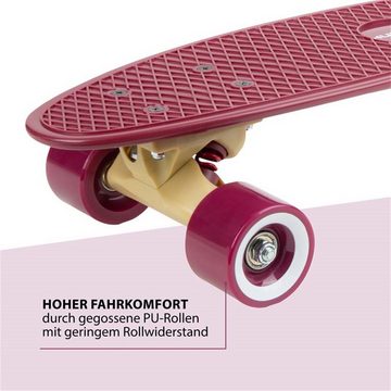 Hudora Scooter 12153 Retro Board Curve, burgundy