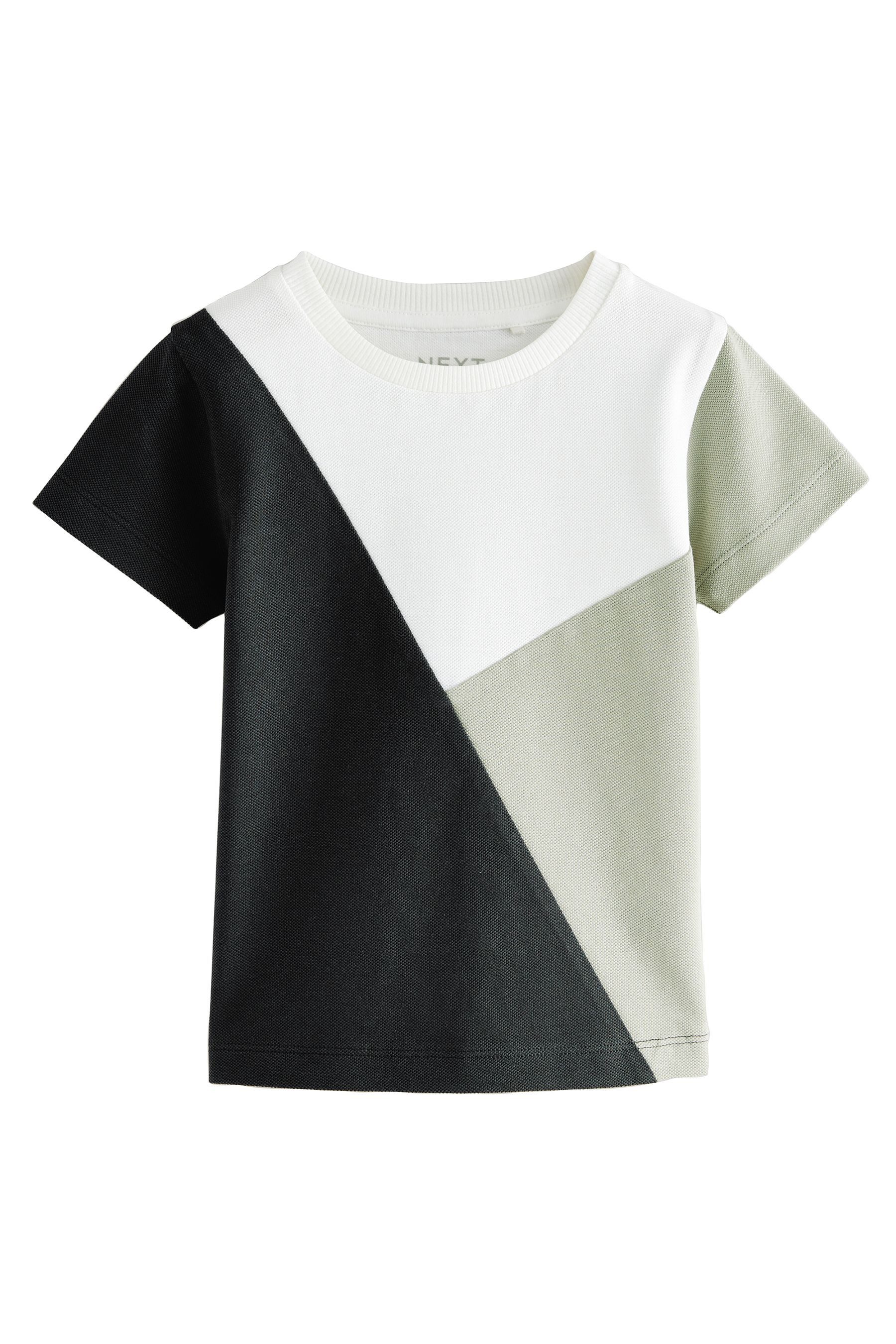 Next T-Shirt T-Shirt in Colourblock-Optik (1-tlg) günstig online kaufen