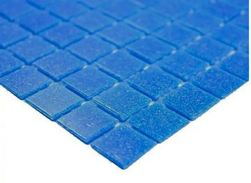 Mosani Bodenfliese Quadratisches Glasmosaik Mosaikfliesen dunkelblau glänzend