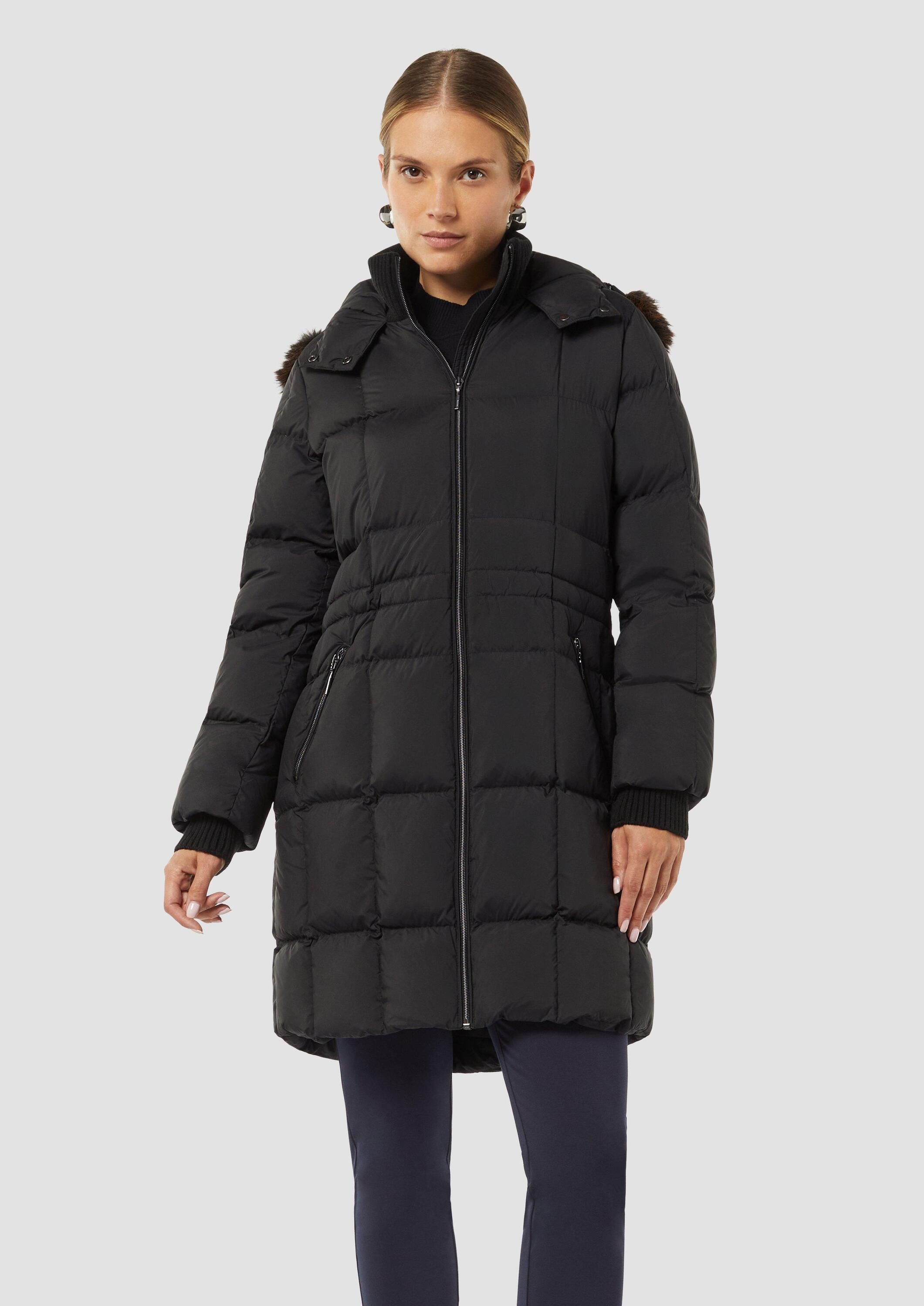 comma Winterjacke Outdoor-Jacke Daunenparka mit abnehmbarem Kunstfell günstig online kaufen
