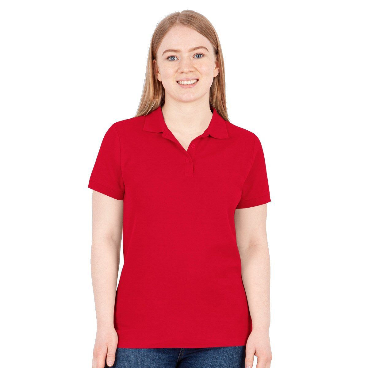 Jako Poloshirt Organic Pique (Bio-Baumwolle, 200g/m2) rot Damen