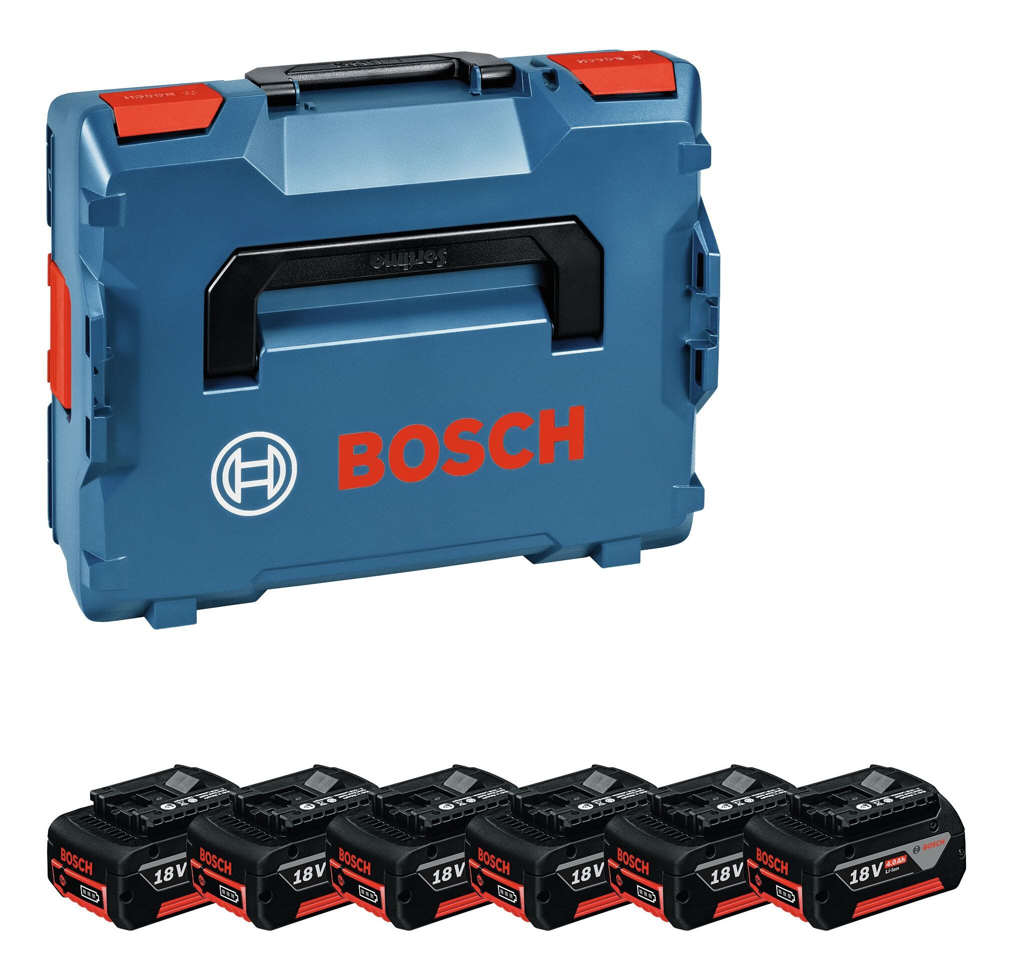 BOSCH GBA Akku Starter-Set (18 V), Akkupack 6 x 18V 4 Ah
