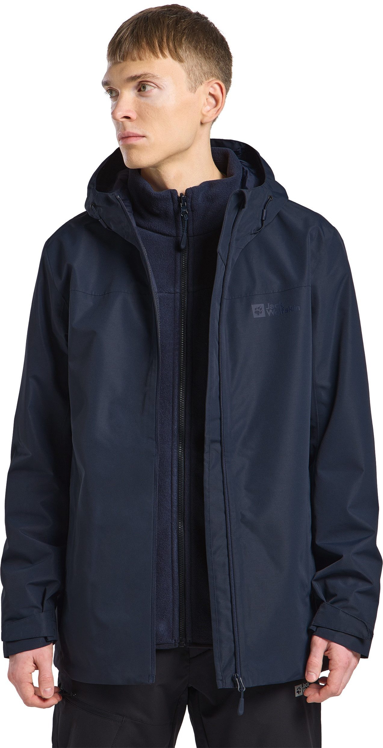 M 3IN1 Jack TAUBENBERG teilig) JKT (2 Wolfskin 3-in-1-Funktionsjacke night-blue