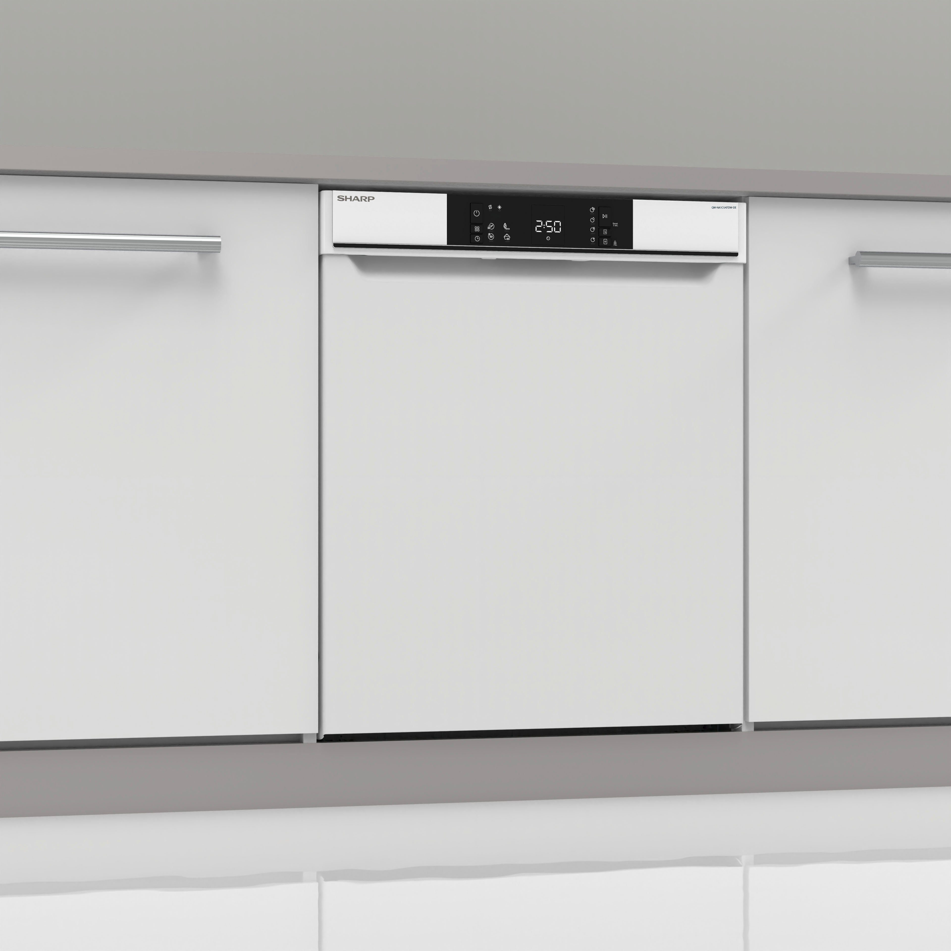 Sharp Unterbaugeschirrspüler QW-NA1CU47DW-DE, 13 Maßgedecke