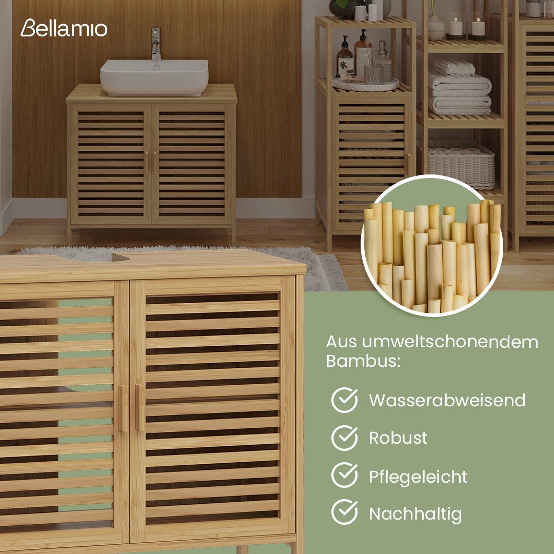 Bellamio Badmöbel-Set Newa, (2er-Set, 1x Waschbeckenunterschrank, 1x Schran günstig online kaufen