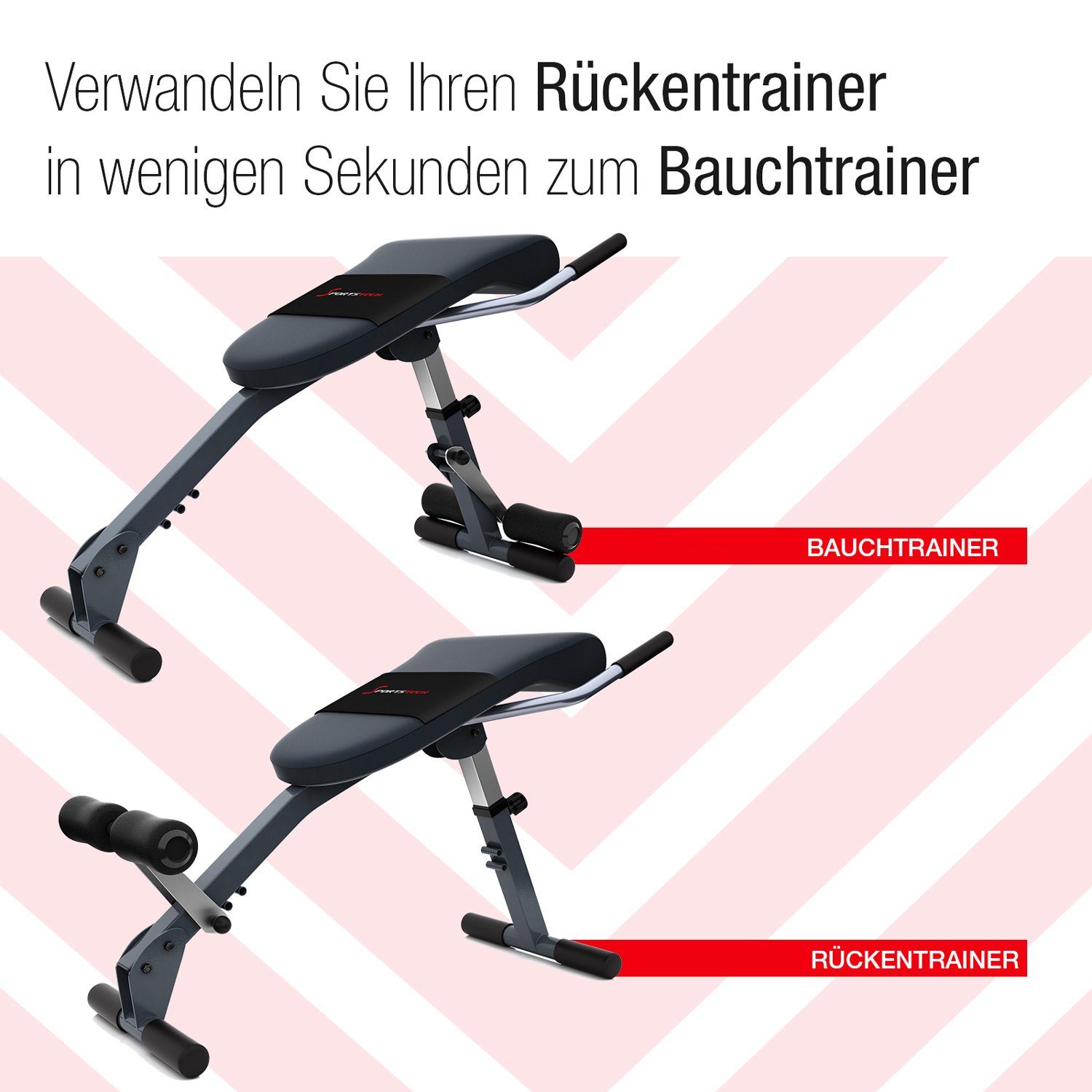Sportstech Rückentrainer BRT200, 3in1 Multifunktion, 5 Neigungswinkel