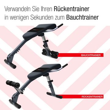 Sportstech Hantelbank BRT200, Gesund&Fit 6in1 Rückentrainer & Bauchtrainer