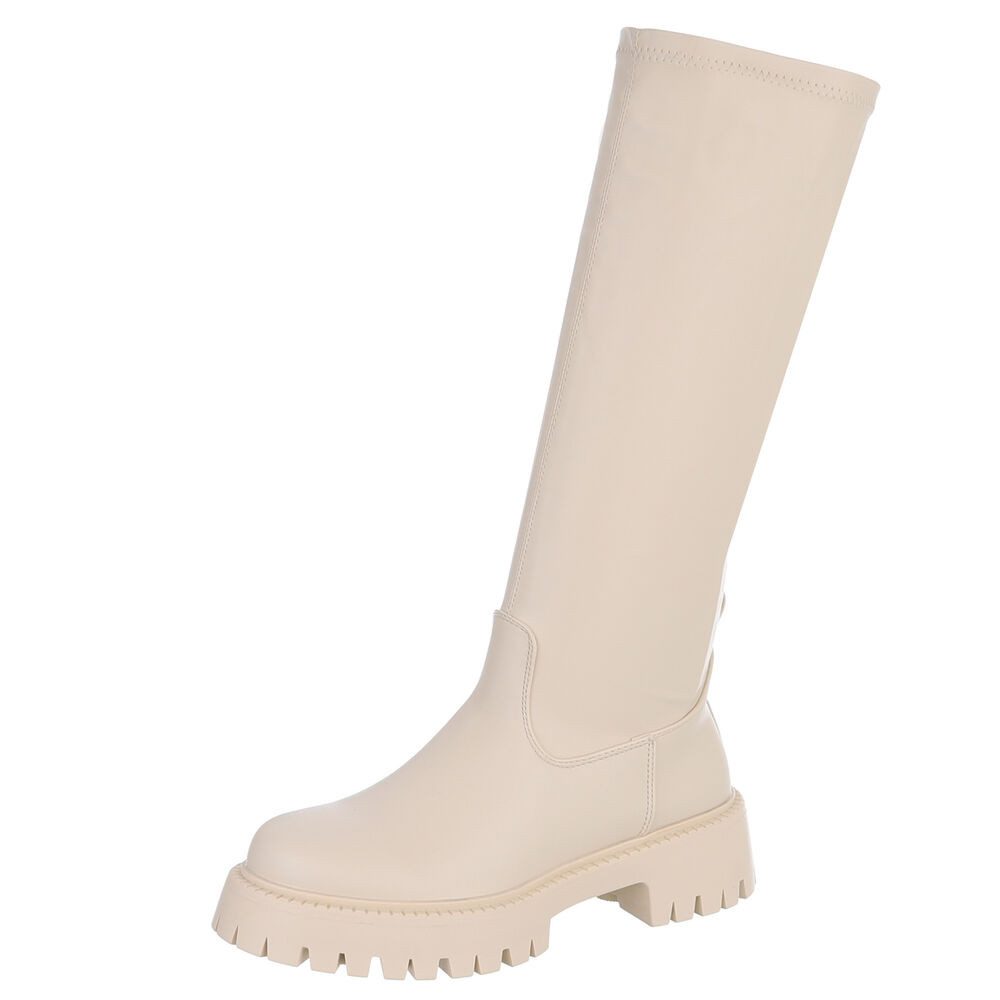 Ital-Design Kniehohe Damenstiefel mit bequemer Sohle günstig online kaufen