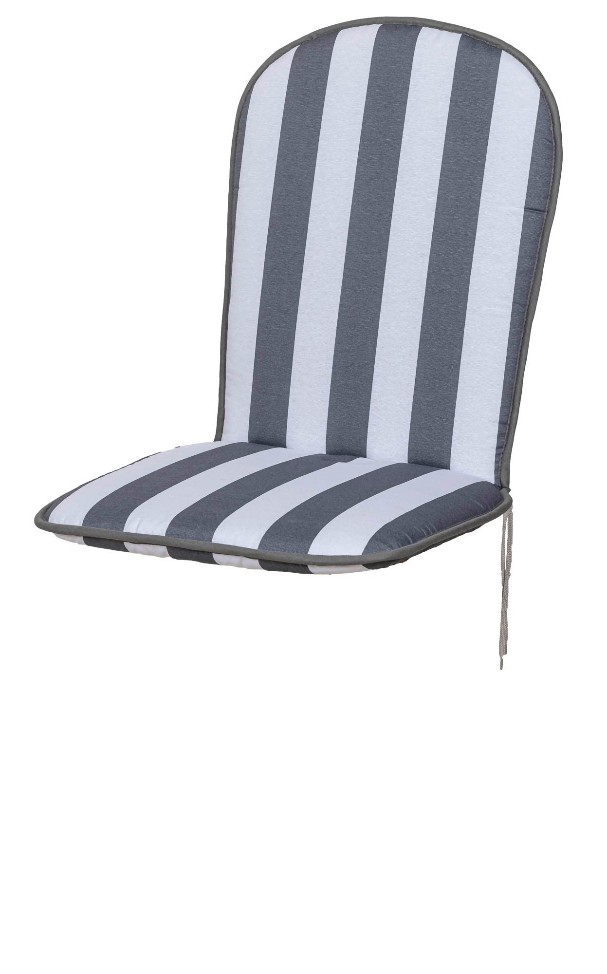 KETTtex Polsterauflage Monoblock hoch 2156 grau-weiß Blockstreifen 92x44x3,5 cm KETTtex, (1 St), mit Bindebändern