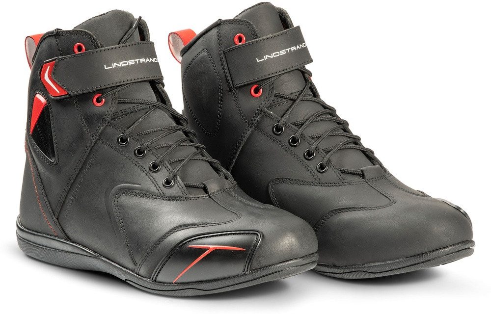 Lindstrands Sneaker Sport Leather, Black Motorradstiefel