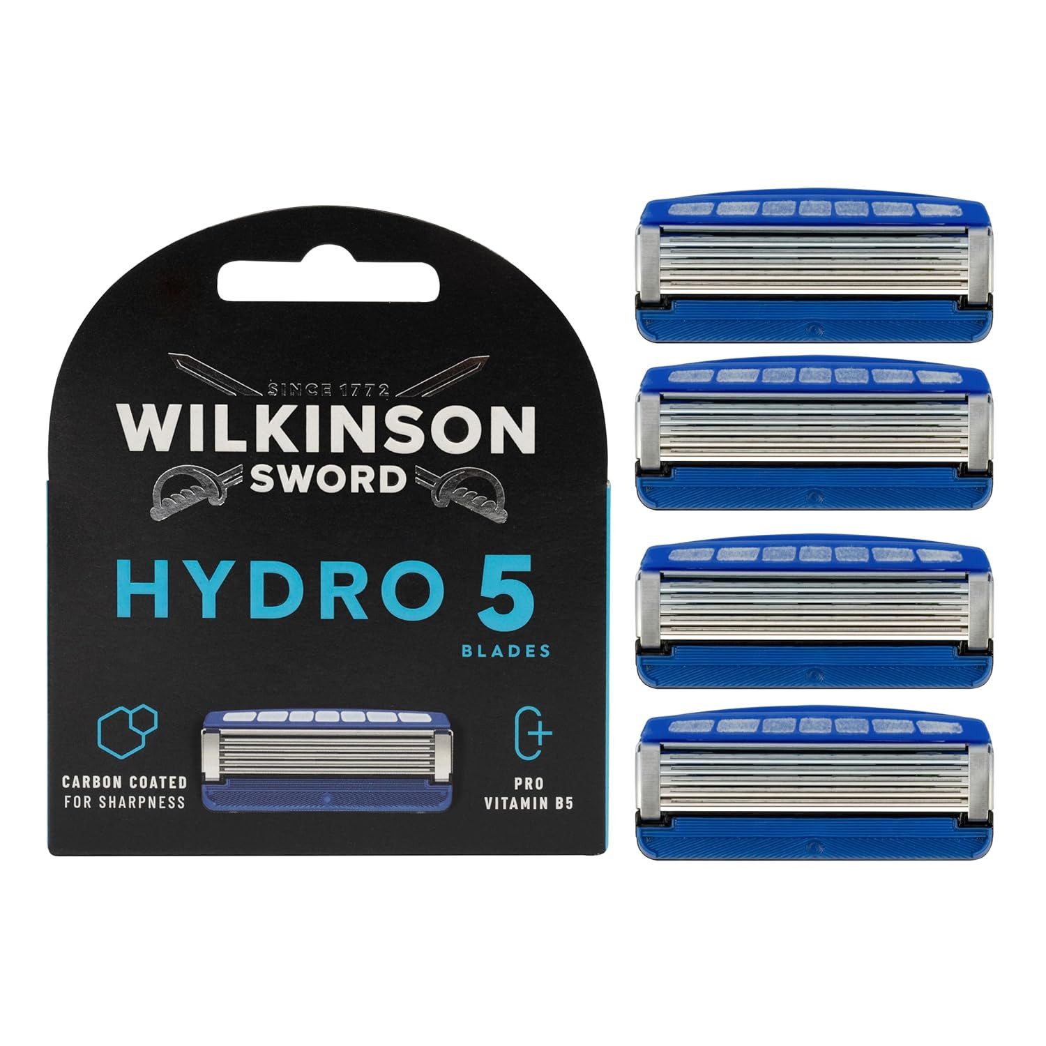 Wilkinson Rasierklingen Wilkinson Sword - Hydro 5 Rasierer für Männer, 4 Ersatzklingen, 4-tlg.