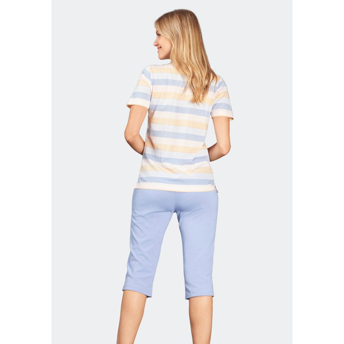 Hajo Capri-Pyjama Hajo, Damen Capri Schlafanzug Klima-Komfort 45996 günstig online kaufen