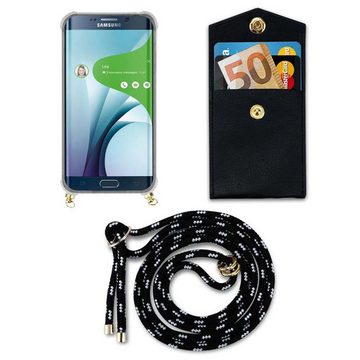 Cadorabo Handyhülle Samsung Galaxy S6 EDGE Samsung Galaxy S6 EDGE, Flexible TPU Silikon Handy Schutzhülle - Hülle - mit Handykette