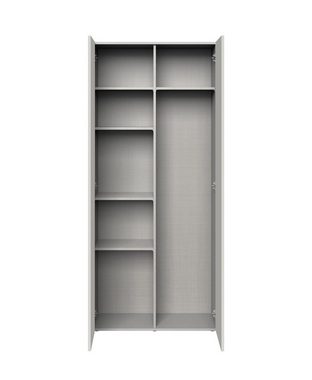 freiraum Mehrzweckschrank Multiraumkonzept (BxH: 80x185 cm) in WEISS mit 2 Türen und 5 Einlegeböden