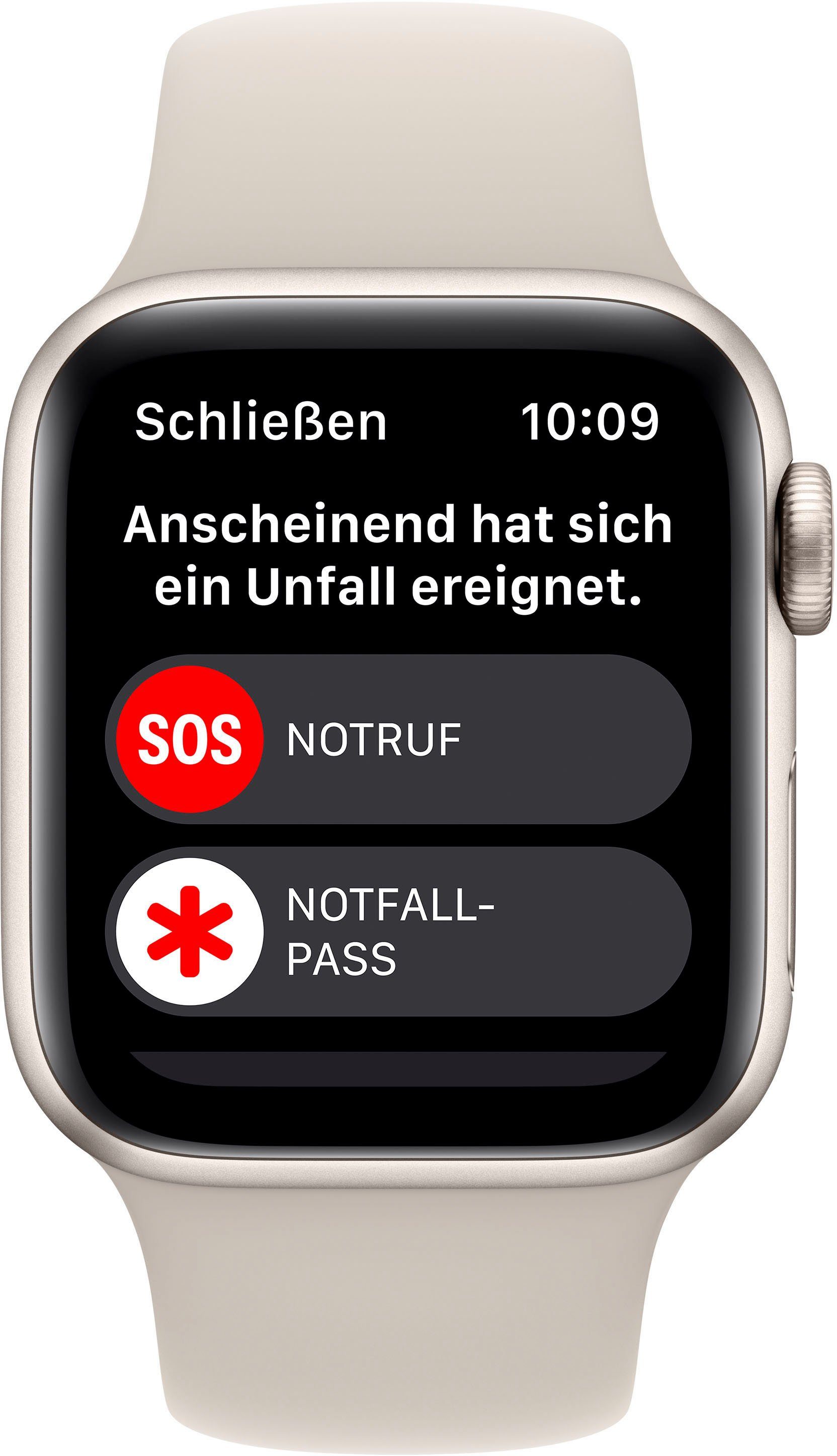 Apple Watch SE Modell 2022 Cellular GPS Starlight Watch + Sport Alu 40mm