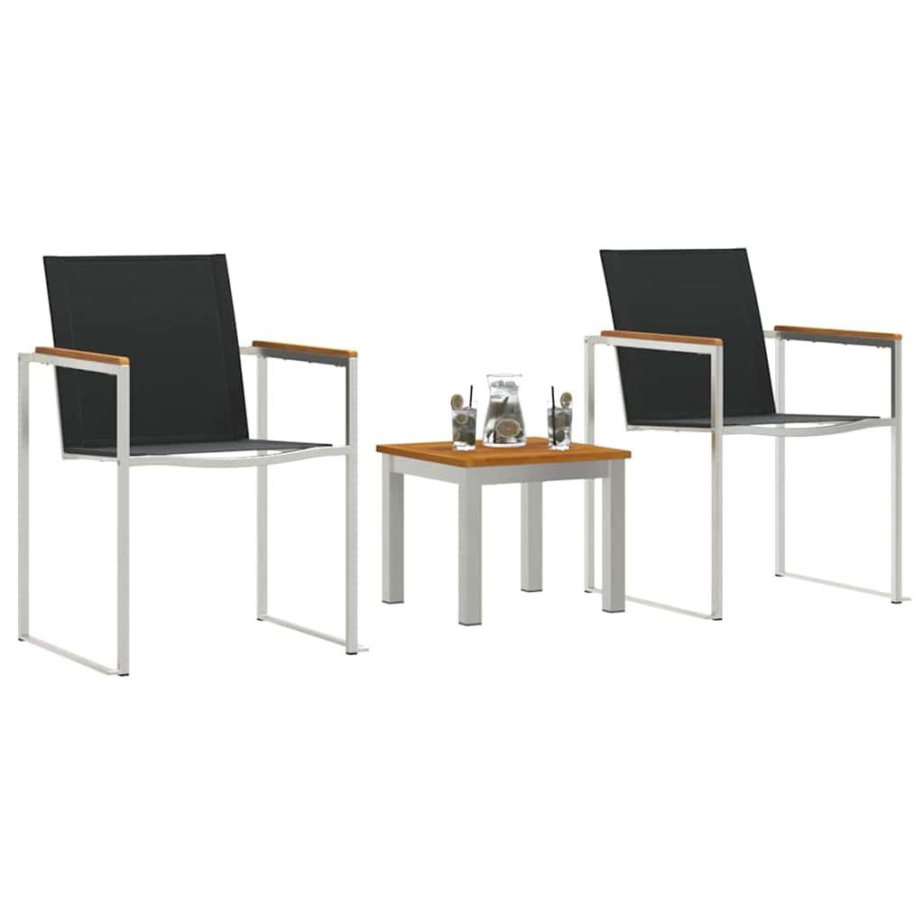 vidaXL Gartenlounge-Set Garten Essgruppe 3 stk. Braun und Schwarz, (3-tlg)