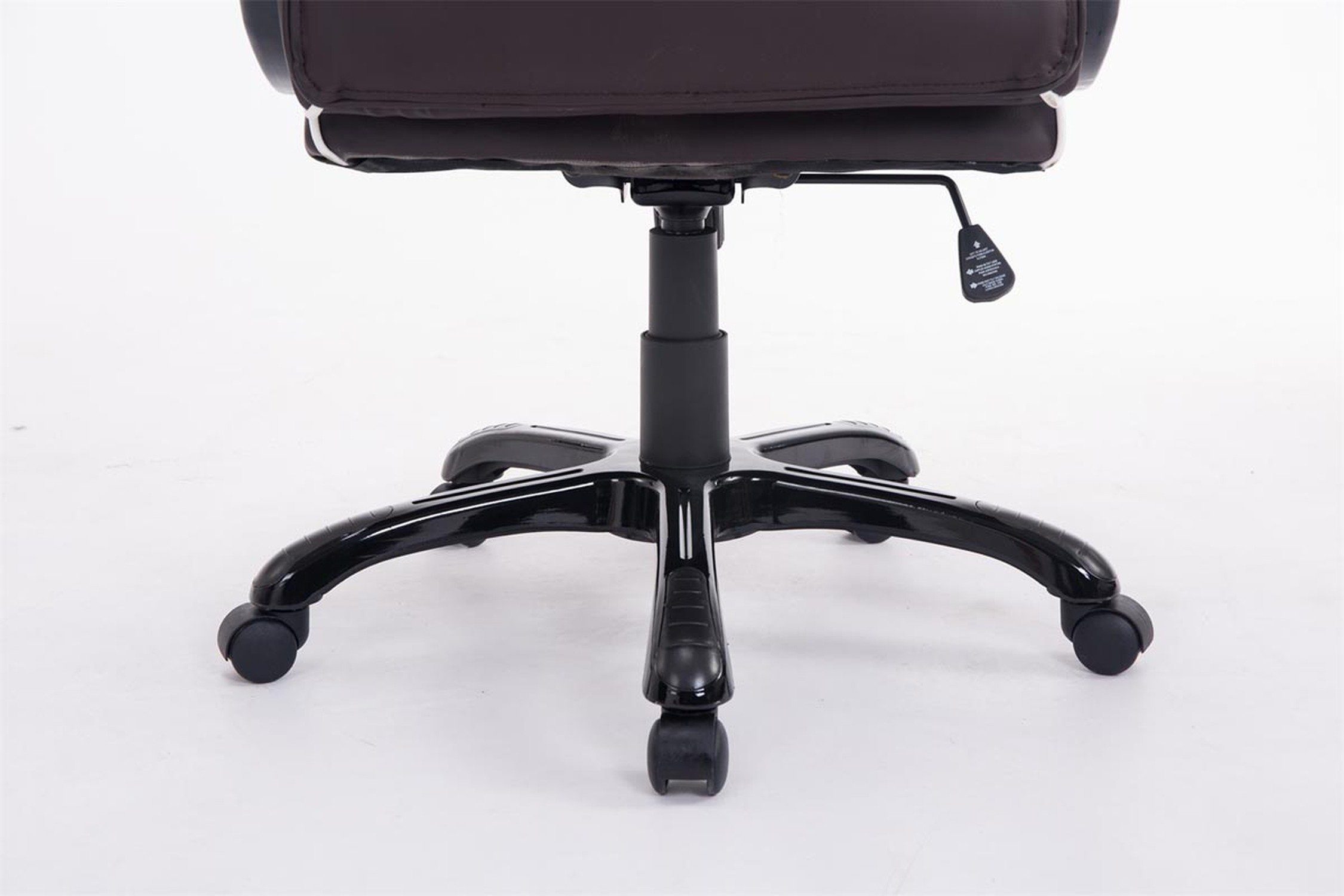 TPFLiving Bürostuhl Bigo Drehstuhl, Sitzfläche: Chefsessel, Bürostuhl Gestell: XXL), - Kunstleder mit braun Rückenlehne geformter ergonomisch bequemer schwarz (Schreibtischstuhl, Kunststoff