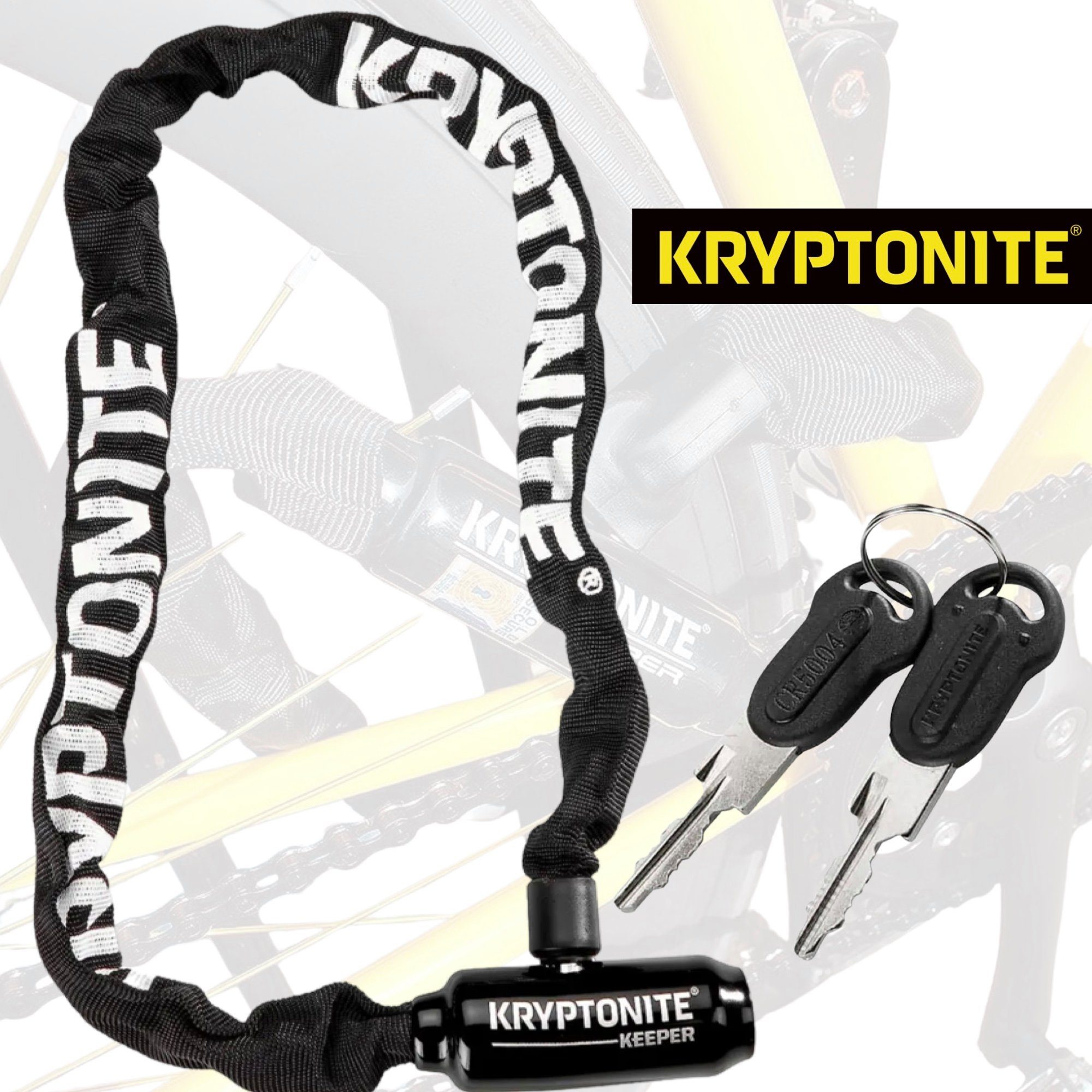 Kryptonite Fahrrad-Montageständer Kryptonite Keeper 585 Integrated Fahrrad MTB Ebike Ketten Schloss KL4
