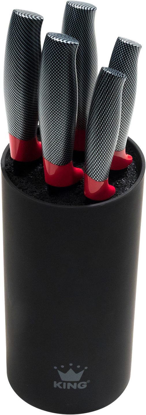 KING Messerblock Carbon Optic (9tlg), inkl. 3-teiligem Dosen-Set