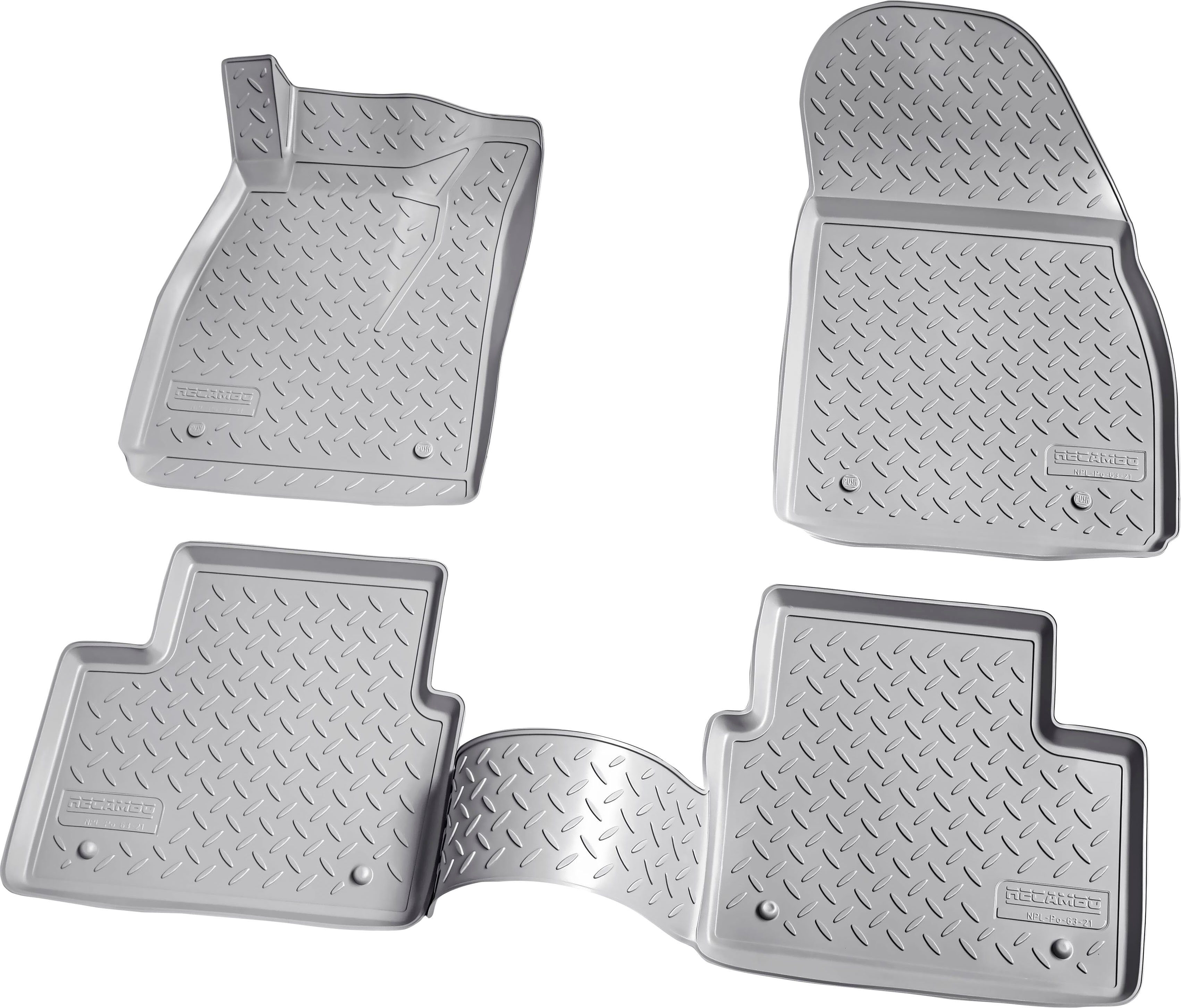 RECAMBO Passform-Fußmatten CustomComforts (4 Opel A Insignia, St), 2017, für Passform perfekte - 2008
