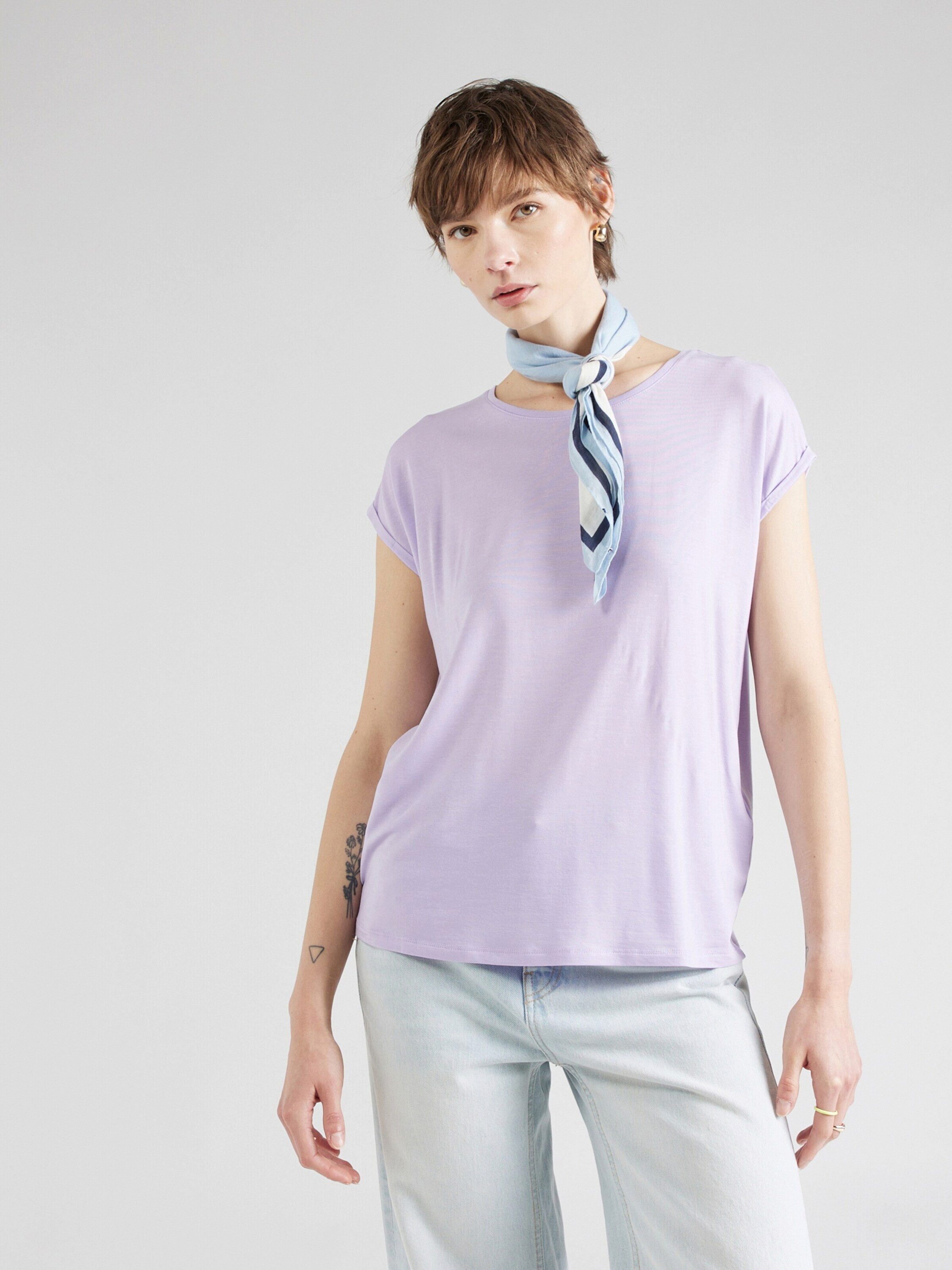 Vero Moda T-Shirt VMAVA PLAIN SS TOP JRS NOOS Materialmix, regular fit